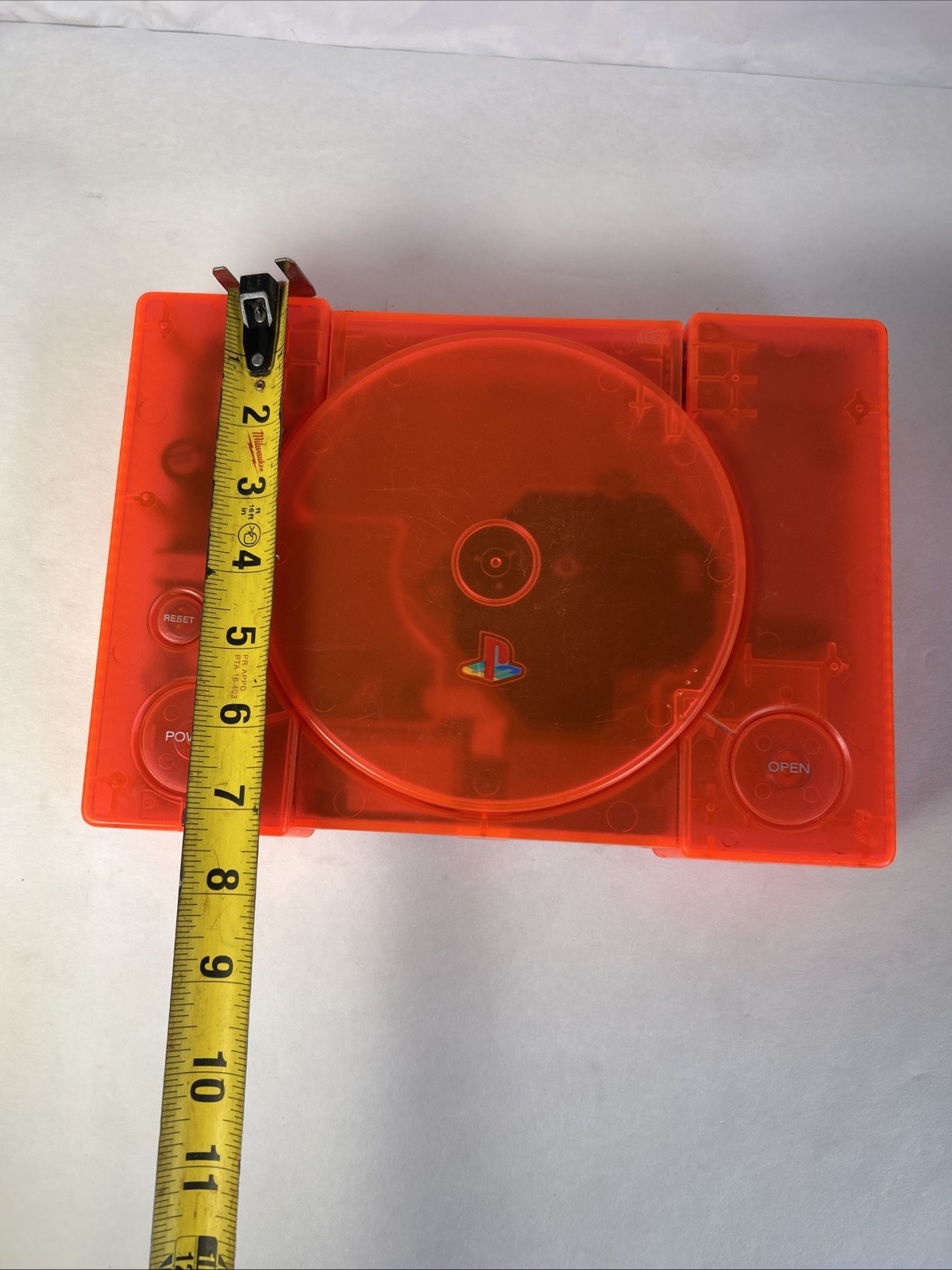 Sony PlayStation 1 PS1 Modified Console W Orange Shell Japan & NTSC Mod