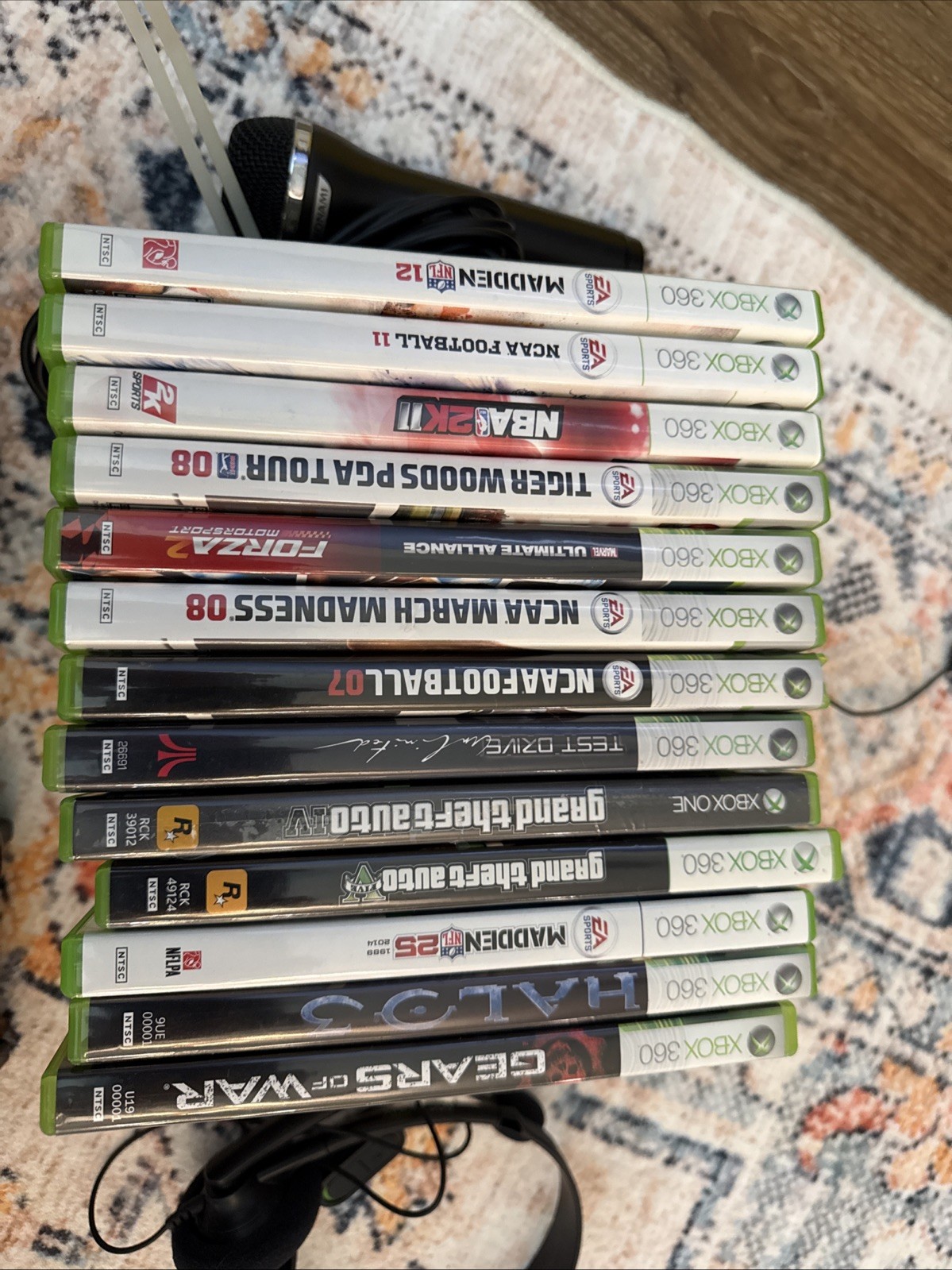 Xbox 360 250GB Black Console With 13 Games, 2 Control, Head set, Microphone