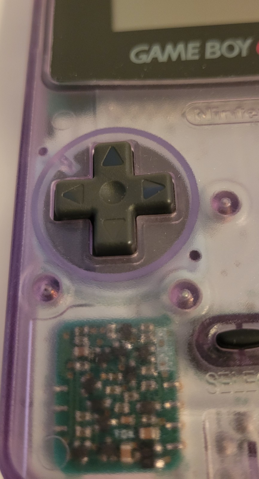 Nintendo Game Boy Color Console Atomic Purple CGB-001- Tested Working- Low Sound