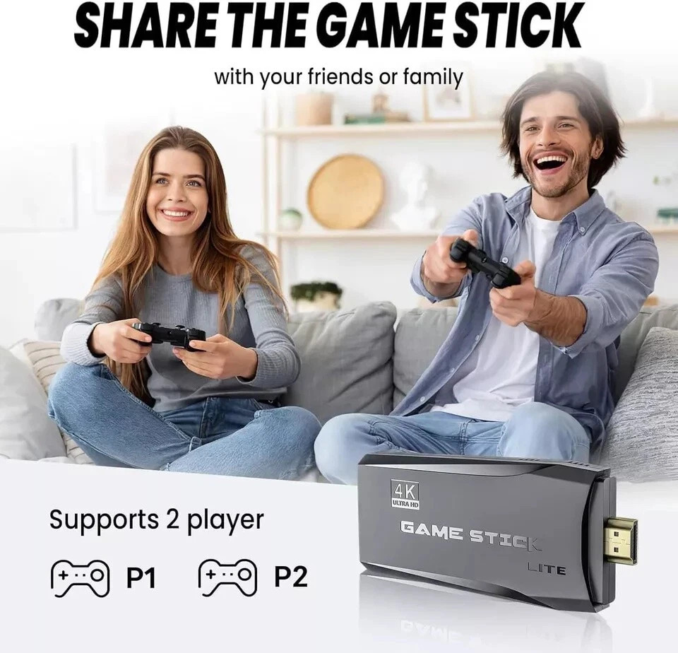 4K HDMI Retro Game Console Output Plug and Play 20000+ Game Gamepad Controllers