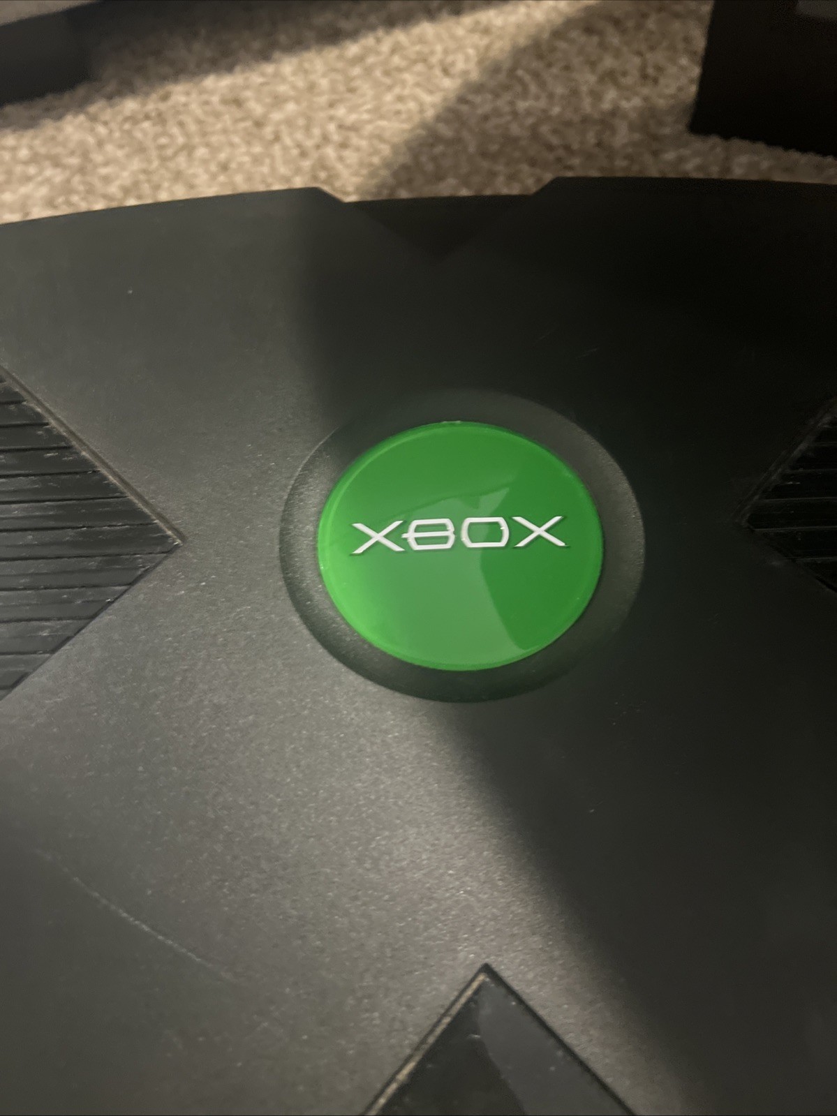 Microsoft Xbox 2001 Black Console Tested Working With 2 Controllers & Cords