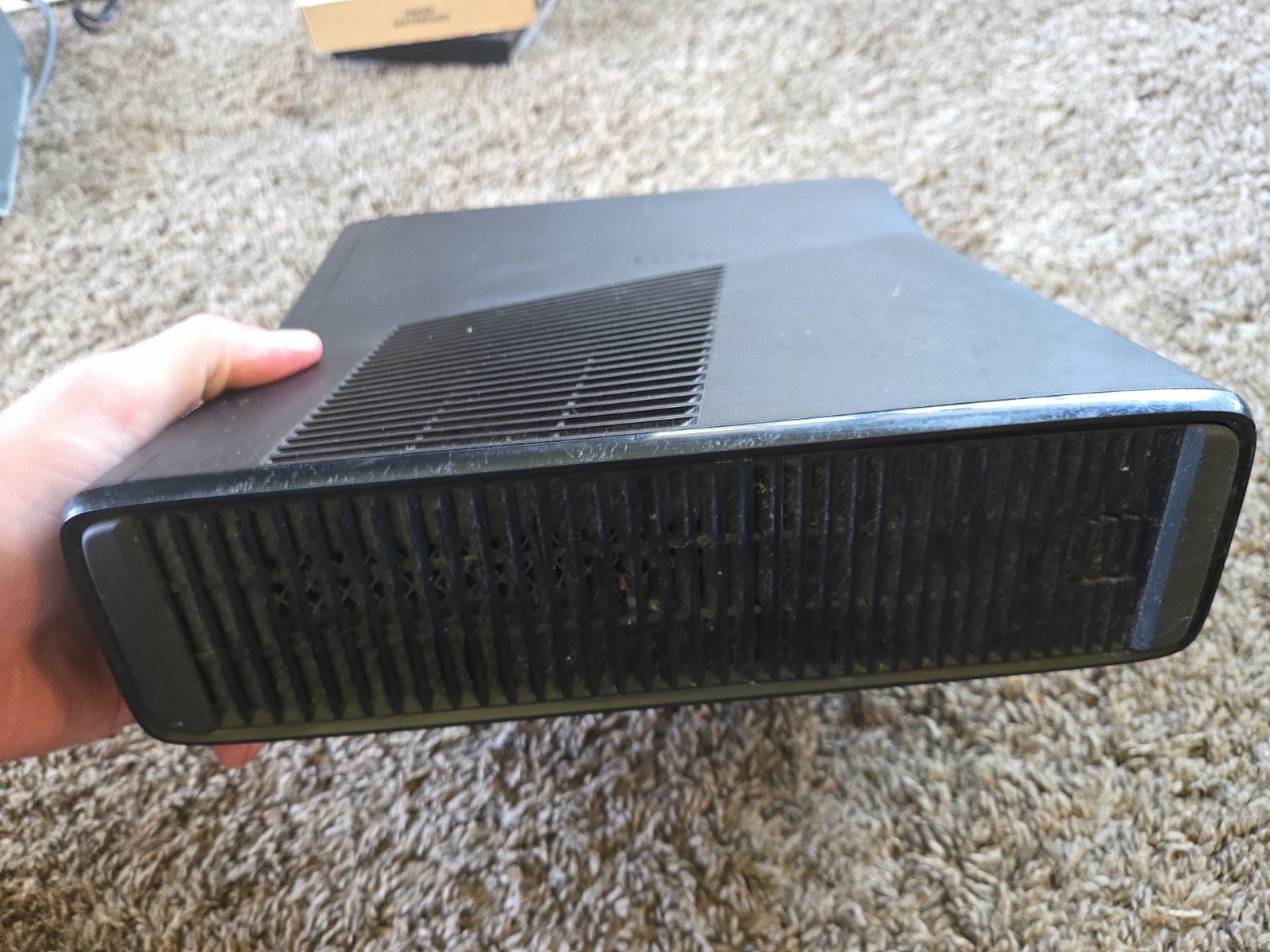 Microsoft Xbox 360 S Console Black HDMI Model 1439 – 2010 – Untested