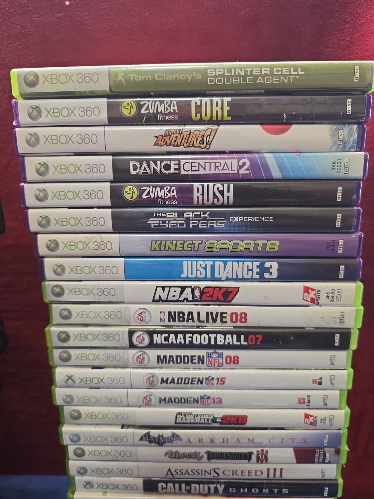 XBOX 360 Slim Console w/Kinect + 27 Games MEGA BUNDLE! Tested & Working