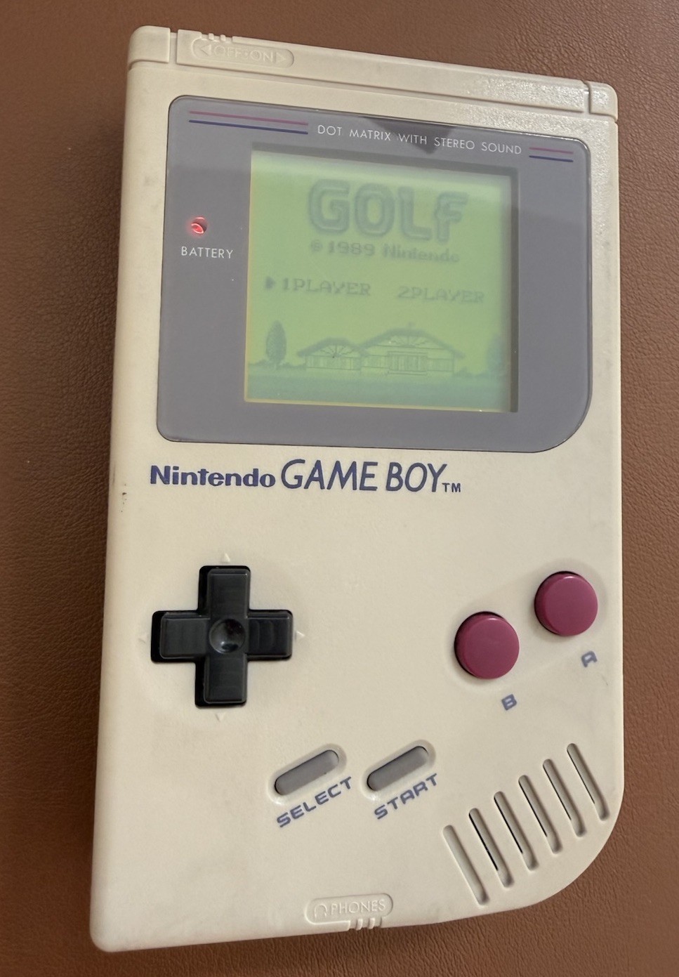 Nintendo Game Boy Console with golf game tested