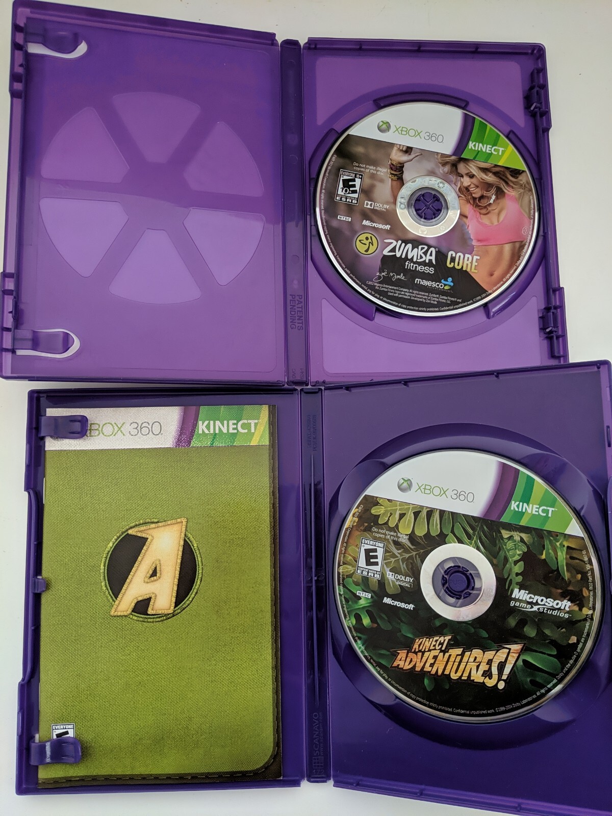 Microsoft Xbox 360 Kinect 1414 Bundle Lot Games Zumba Sports Joy Ride Adventure