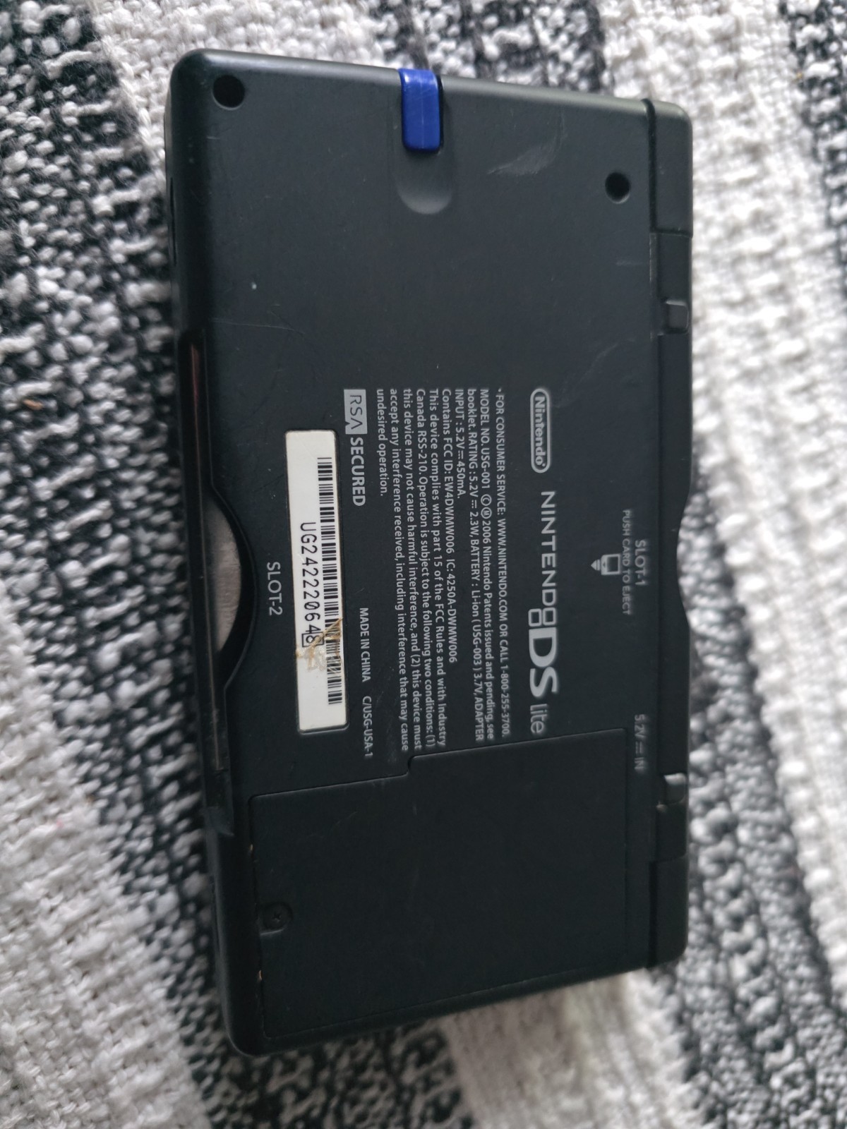 Nintendo DS Lite Cobalt Blue/ Black Handheld System – Broken Hinge