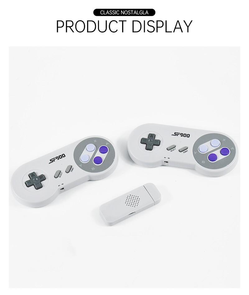 Game Console Retro Sf900 Video Wireless Games Stick Hd 2.4 5000