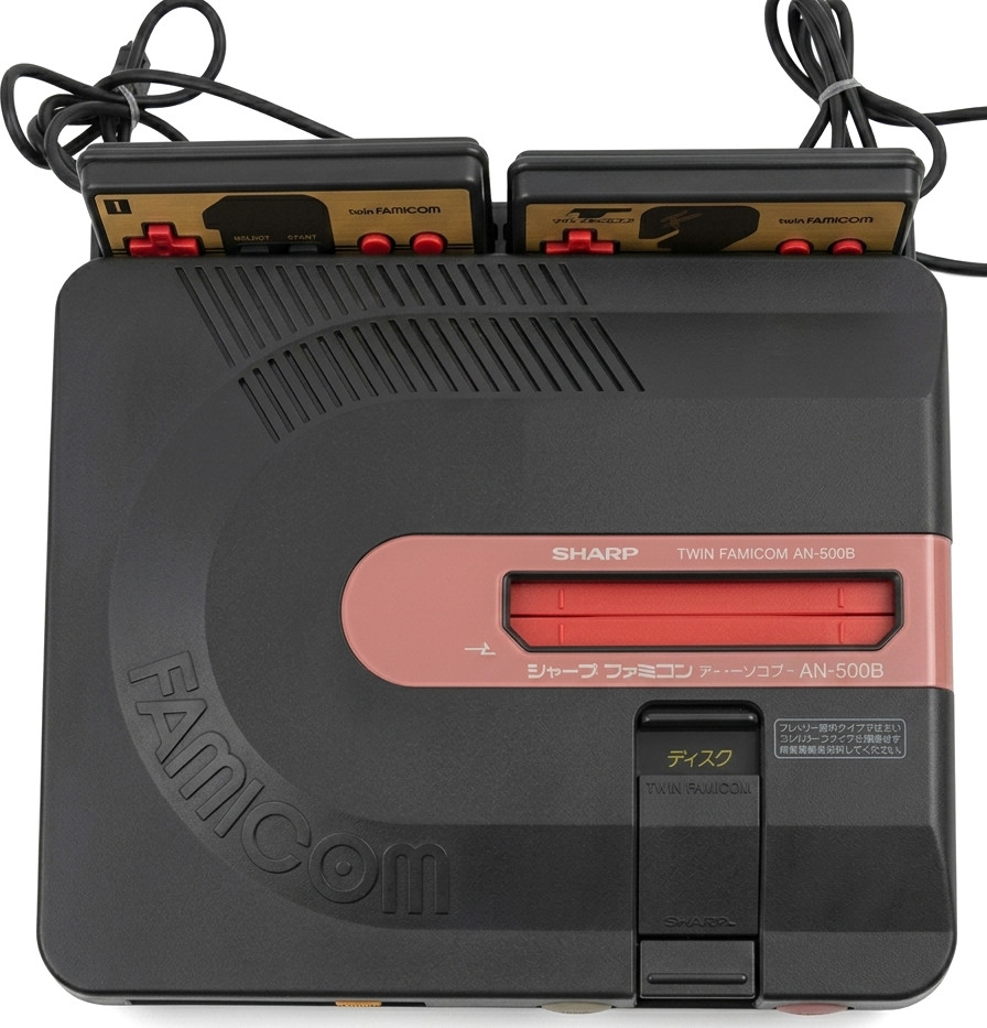Sharp Twin Famicom AN-500B Console AV Cable Included Japan Tested