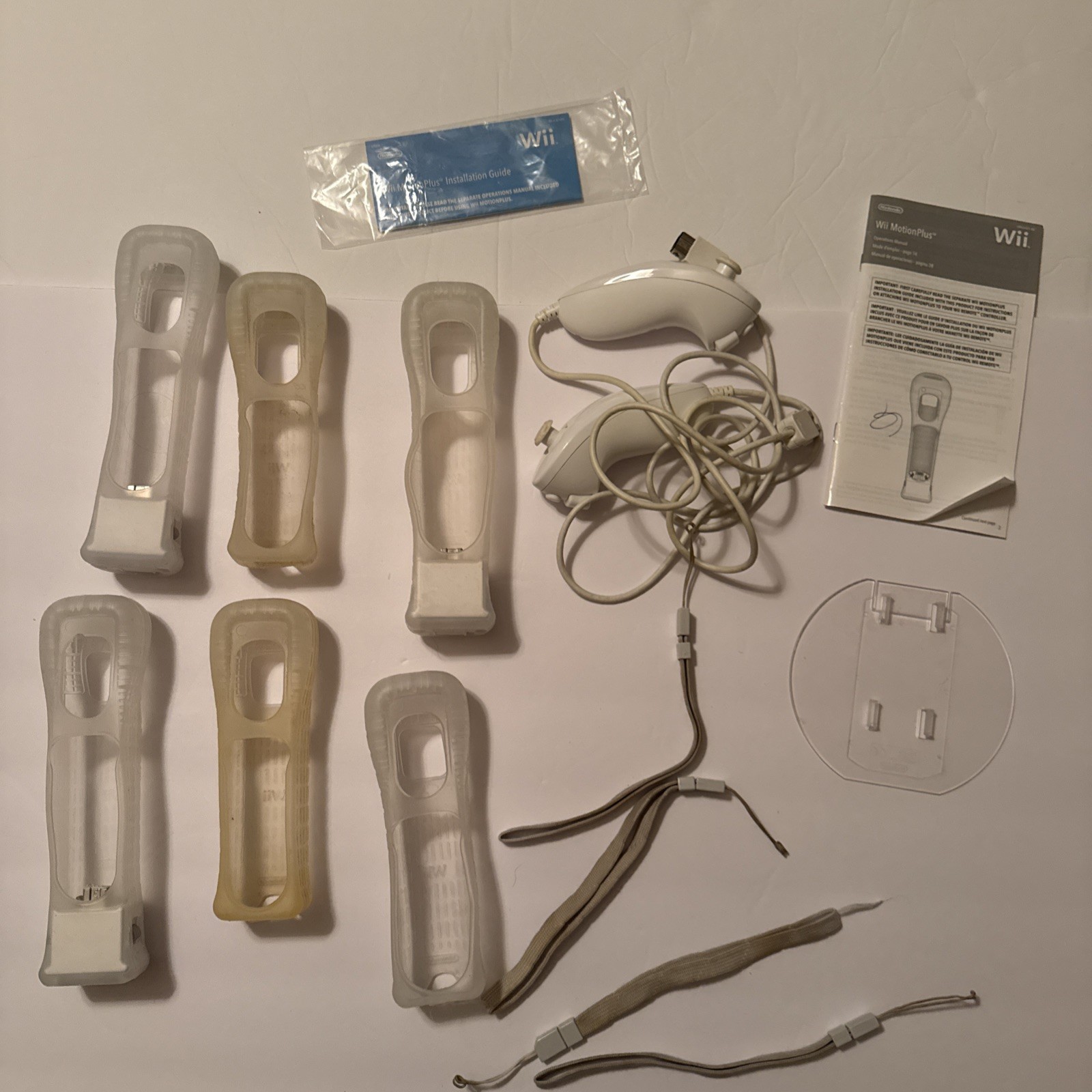 Lot 2 Nintendo Wii Consoles Controllers Nunchuks Guitar Games Mario Party + More