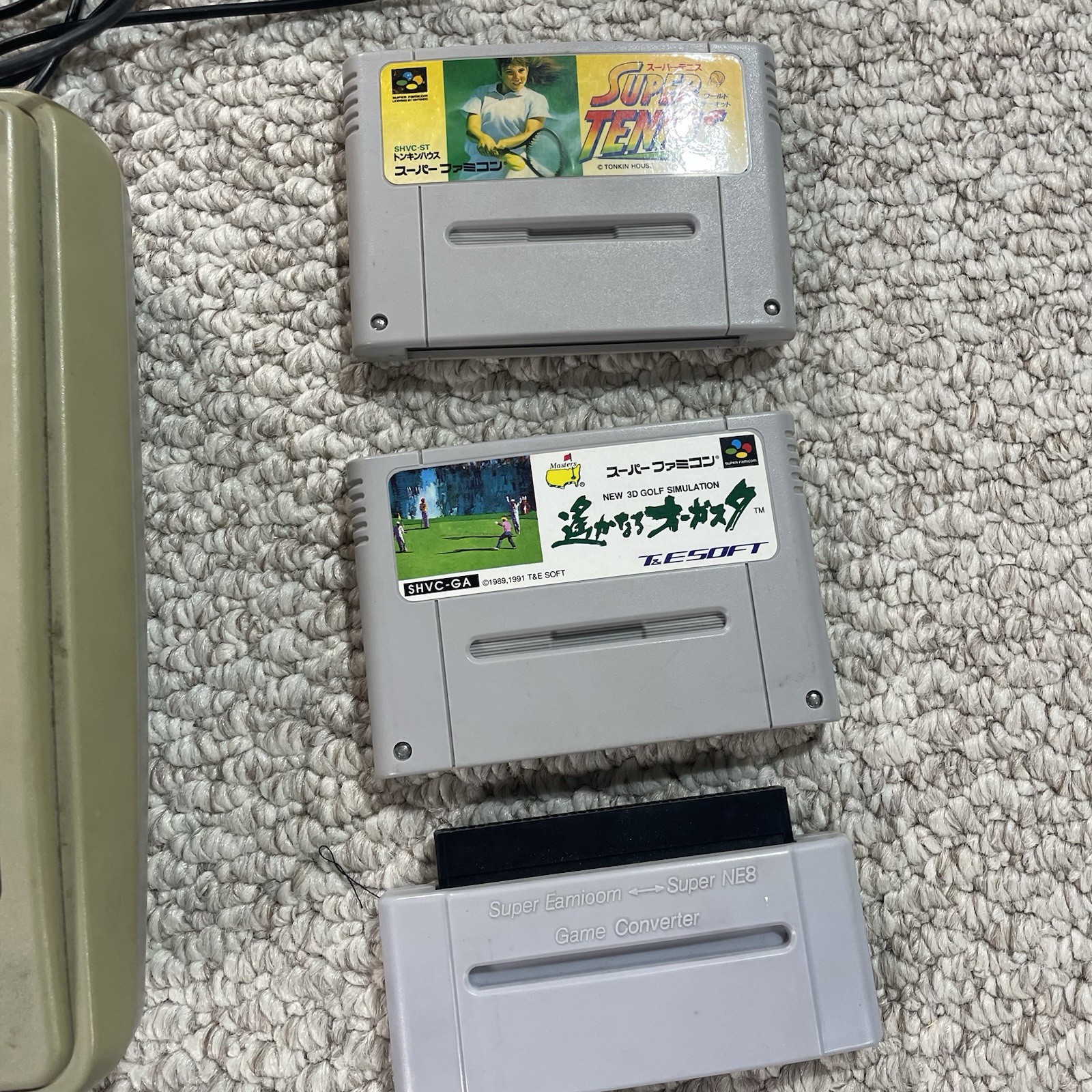 Nintendo Super Famicom Console Bundle SFC Japan Import 2 Controllers Games RF