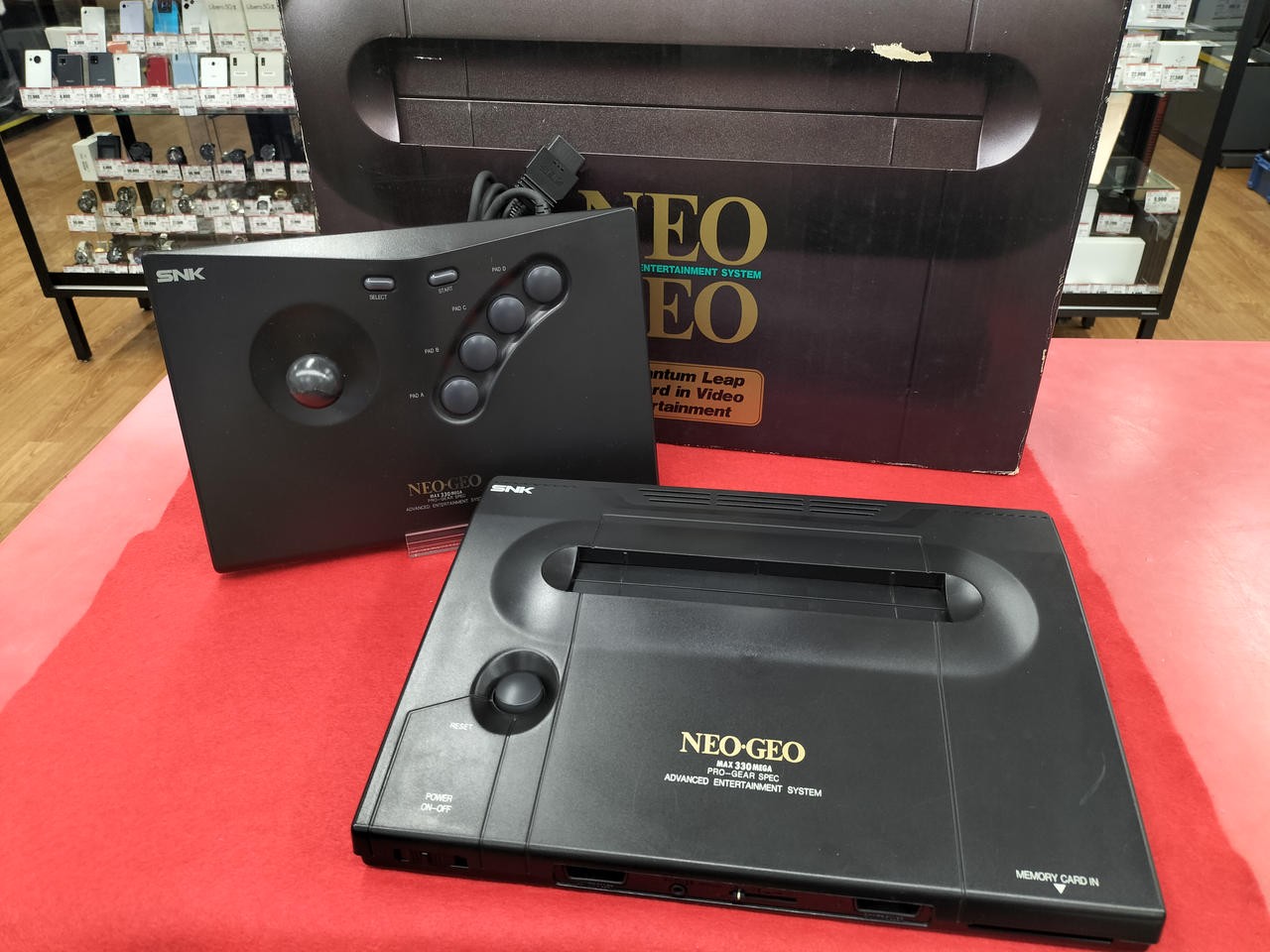 Neo Geo AES Console with Memory Card, 90s Arcade Gaming, Used