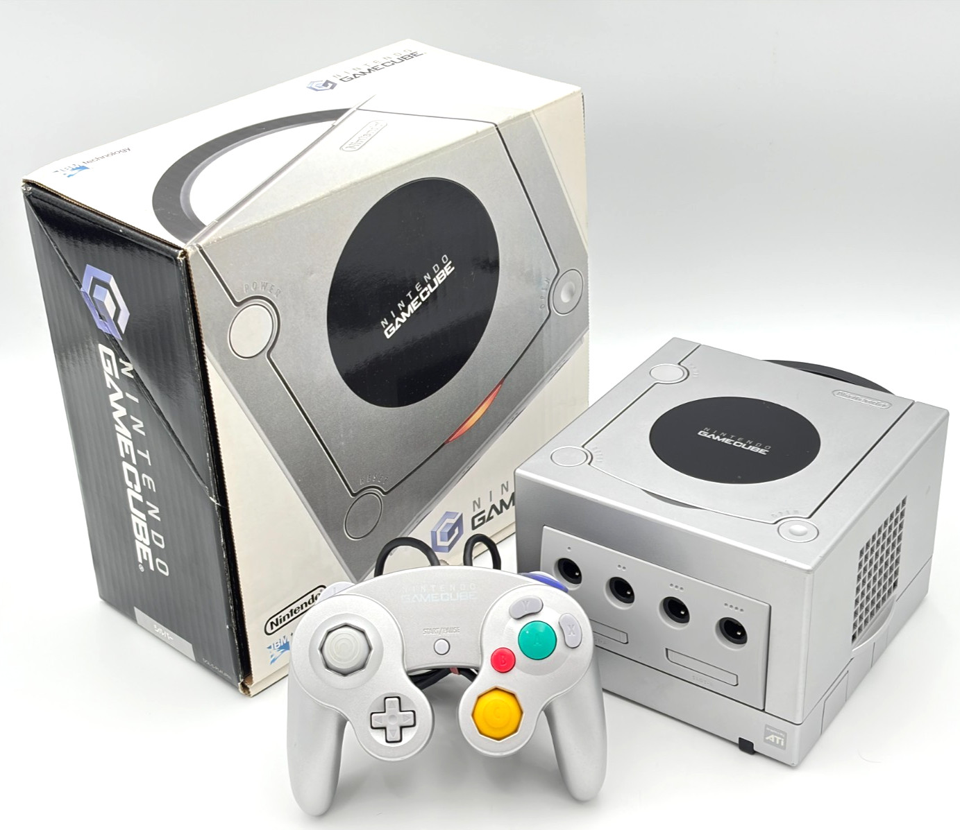 GameCube Silver Console Boxed FOR PARTS ONLY – Read Description