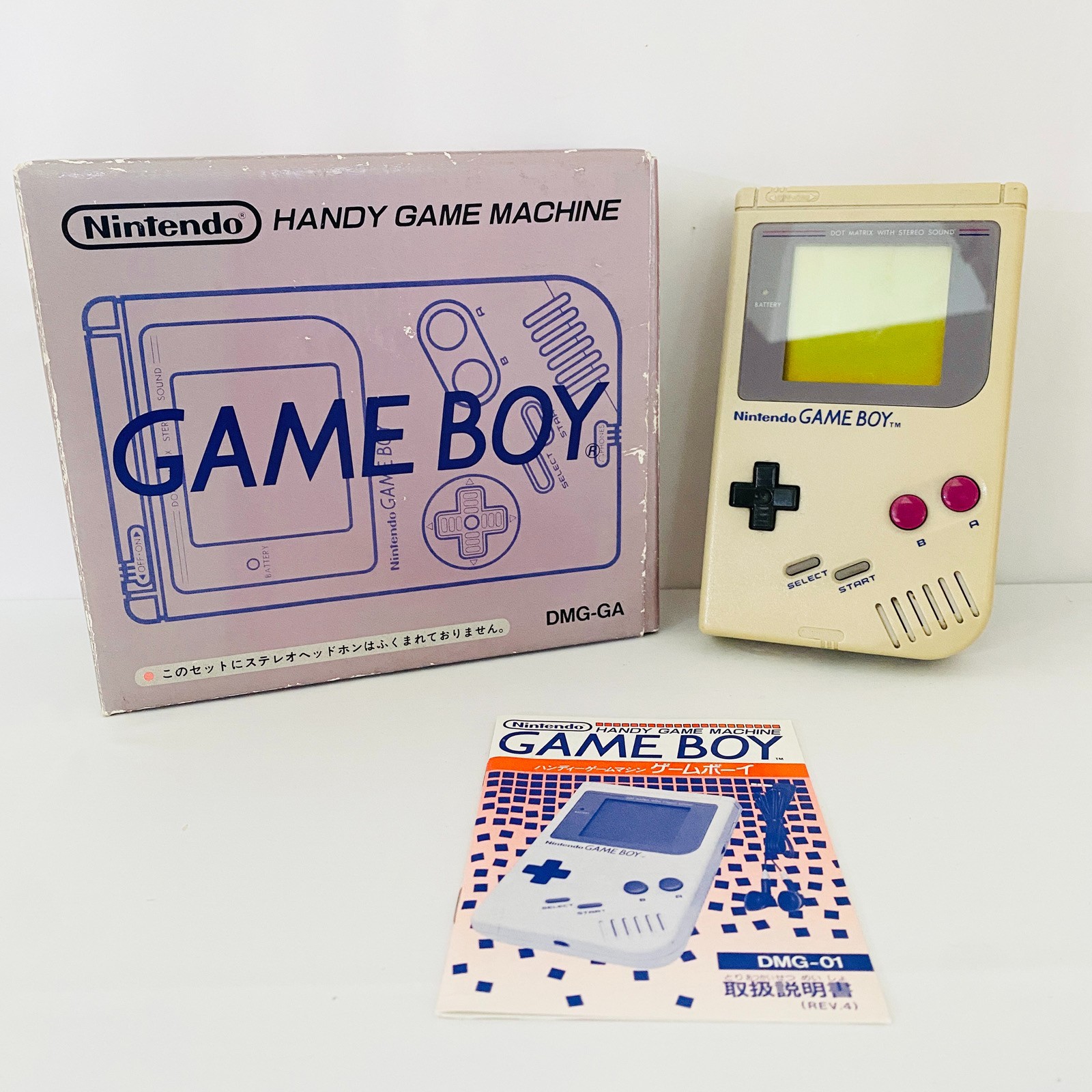Nintendo GAME BOY Handheld Console DMG-01 Boxed Gray Tested Working Original GB