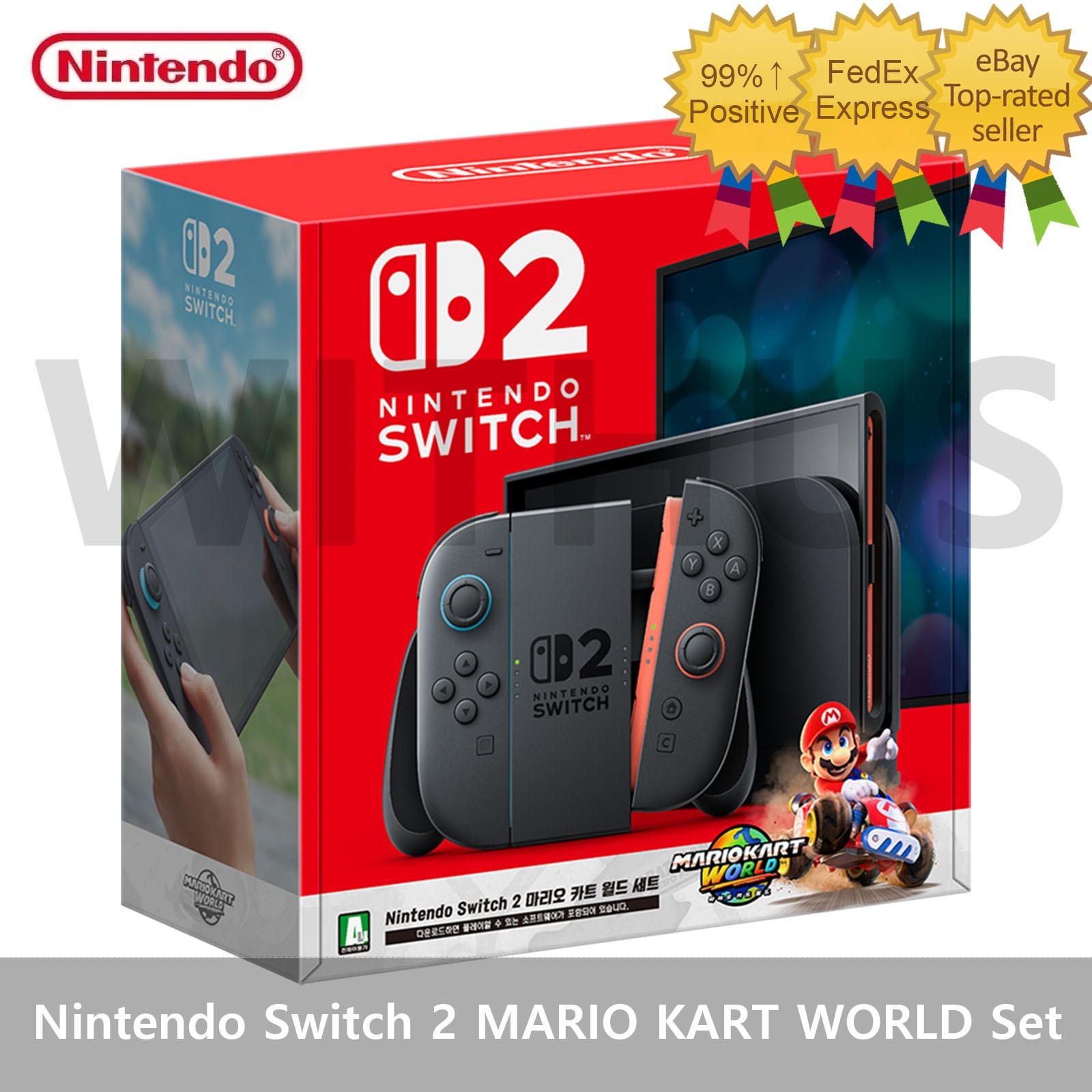 Nintendo Switch 2 Handheld Console 256GB + MARIO KART WORLD BUNDLE / Korean ver.