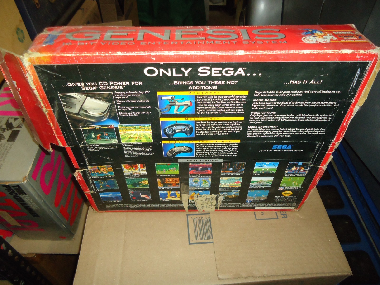 Sega Genesis 2 Console/System Original Box and Tray Only!