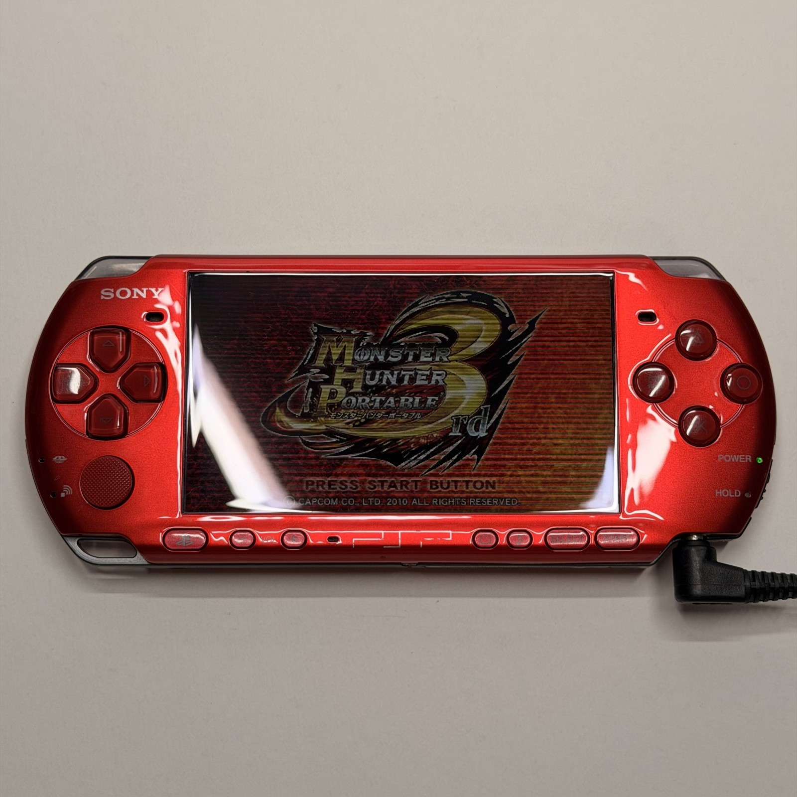 Sony PSP 3000 Radiant Red Console Excellent Condition Tested Working Bonus JP
