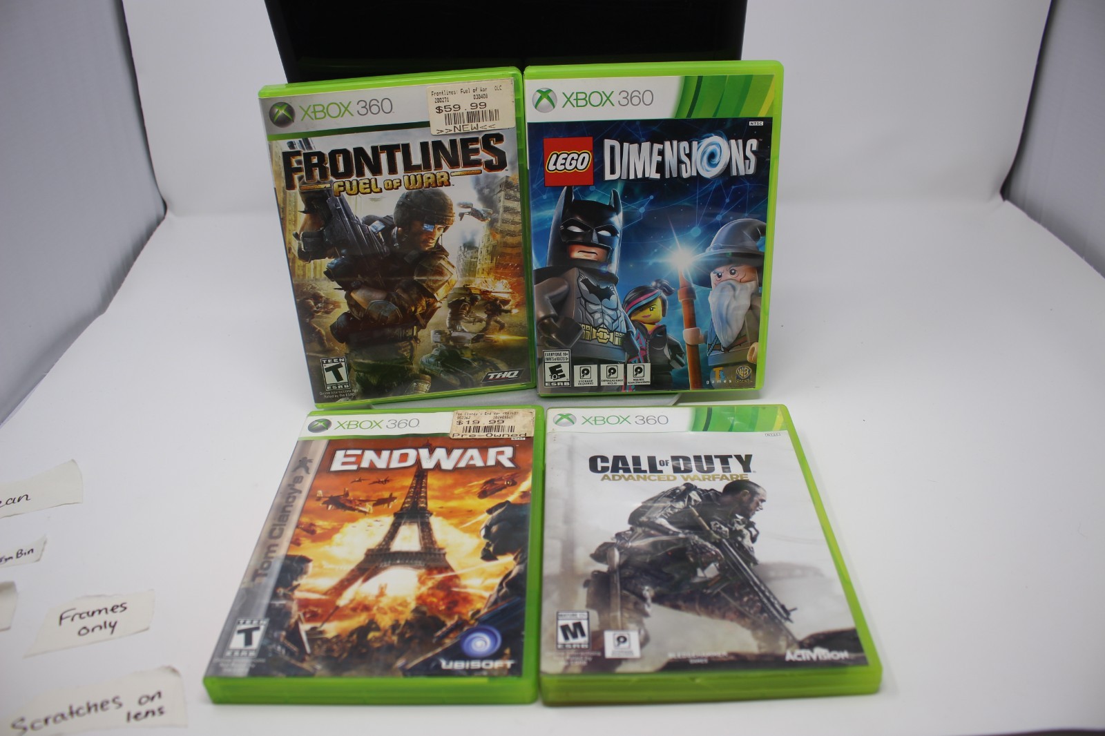 Microsoft Xbox 360 S Slim Console Model 1439 Gloss Black Games 250GB Tested