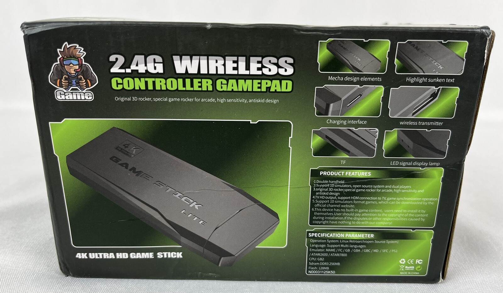 2.4G Wireless Controller Gamepad Lite HDMI Console & 2 Controllers -NEW-Free S/H
