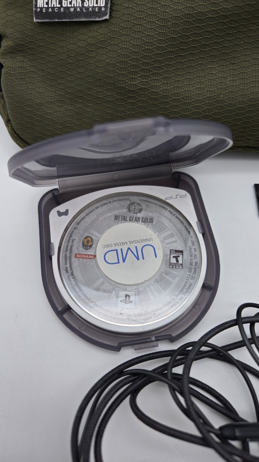 Metal gear solid Limited Edition PSP, With Case, Game, Upgraded Storage Mod