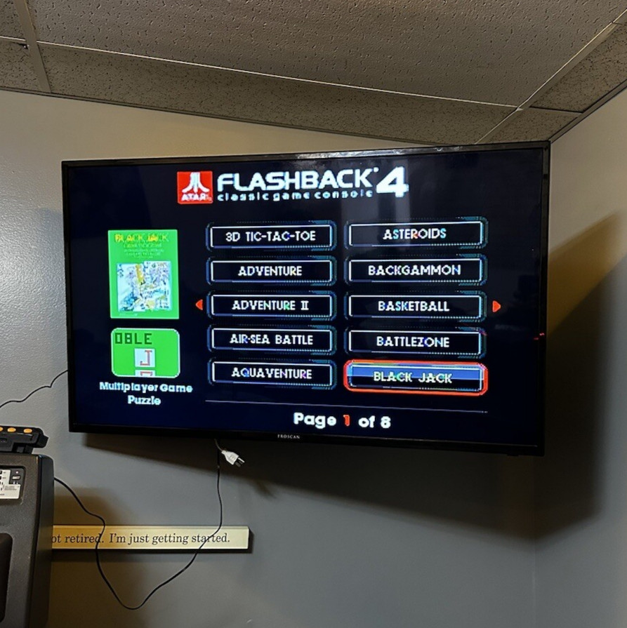 Atari Flashback 4 Classic Council 2 Controllers Works Great