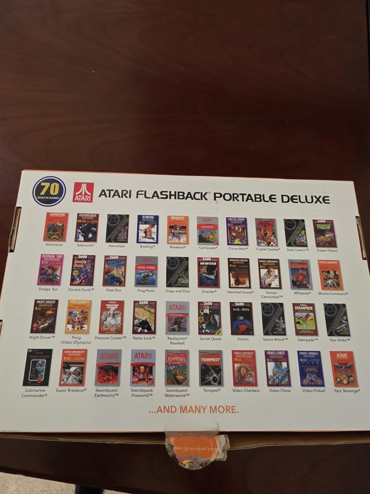 Atari Flashback Portable Deluxe Handheld System Black/Orange Built-In Games
