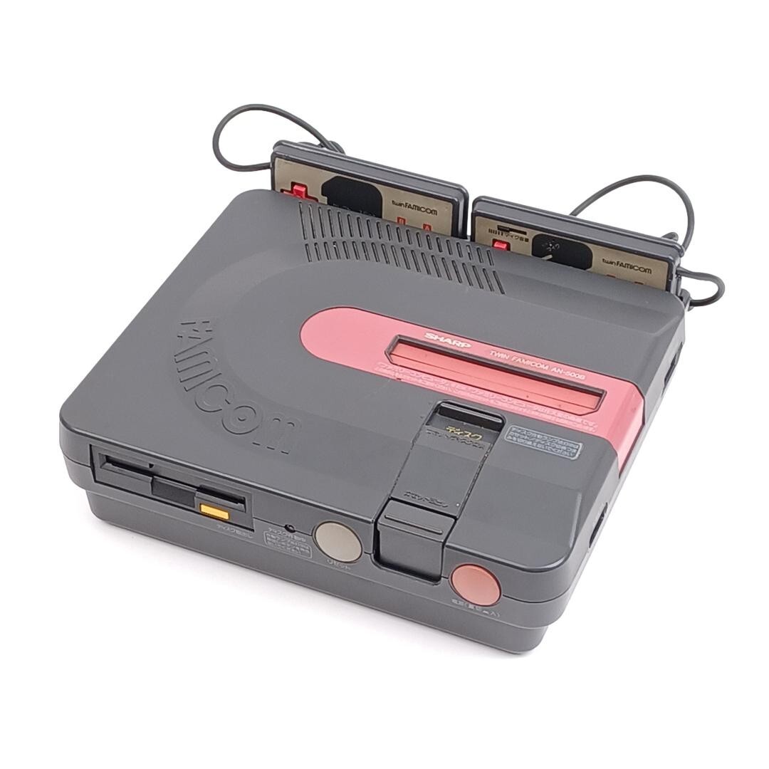 JUNK SHARP Twin Famicom Disk System FC FCD AN-500B Black Console Japanese NTSC-J