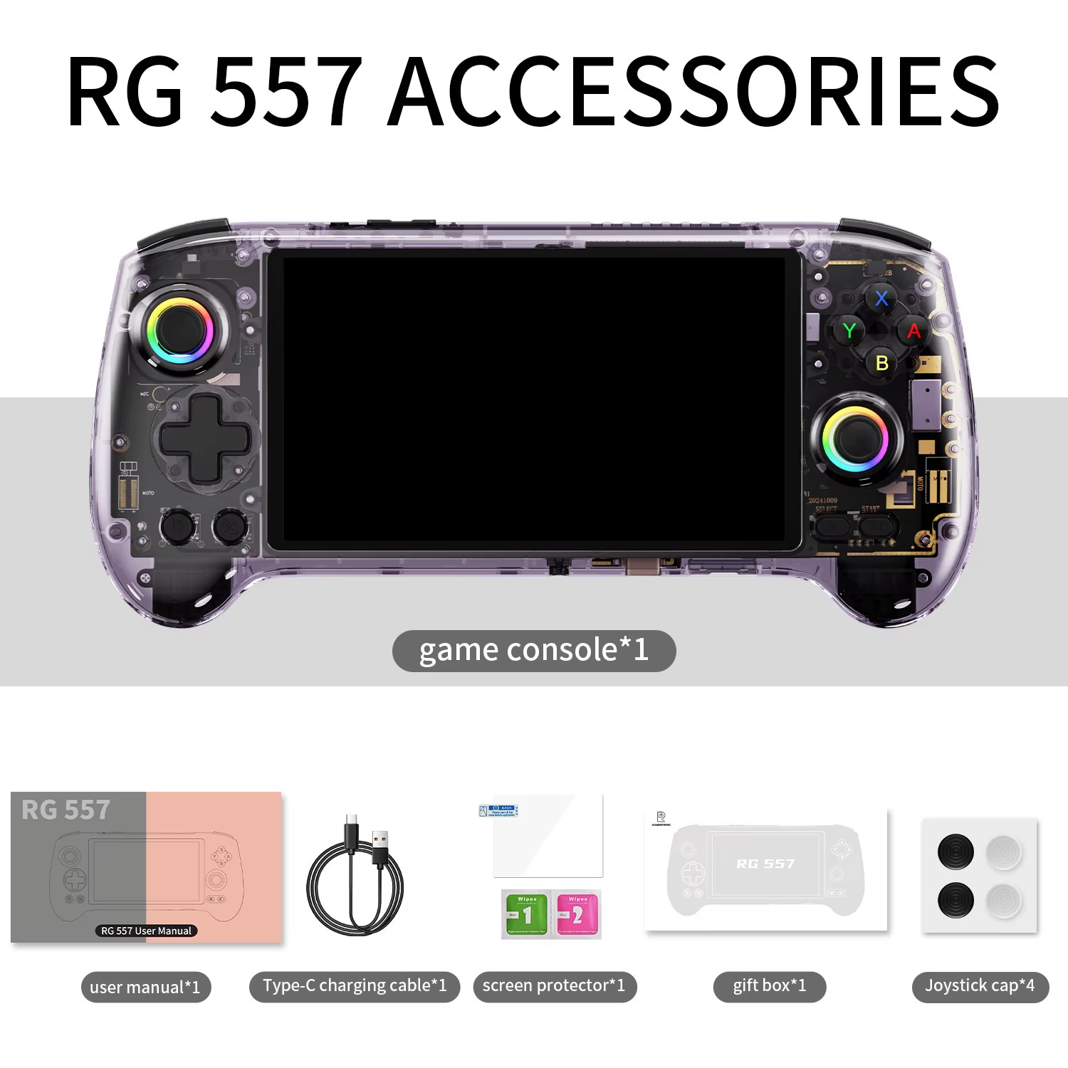 RG557 Retro Handheld Game Console 5.48″ AMOLED Android WiFi Gaming Player