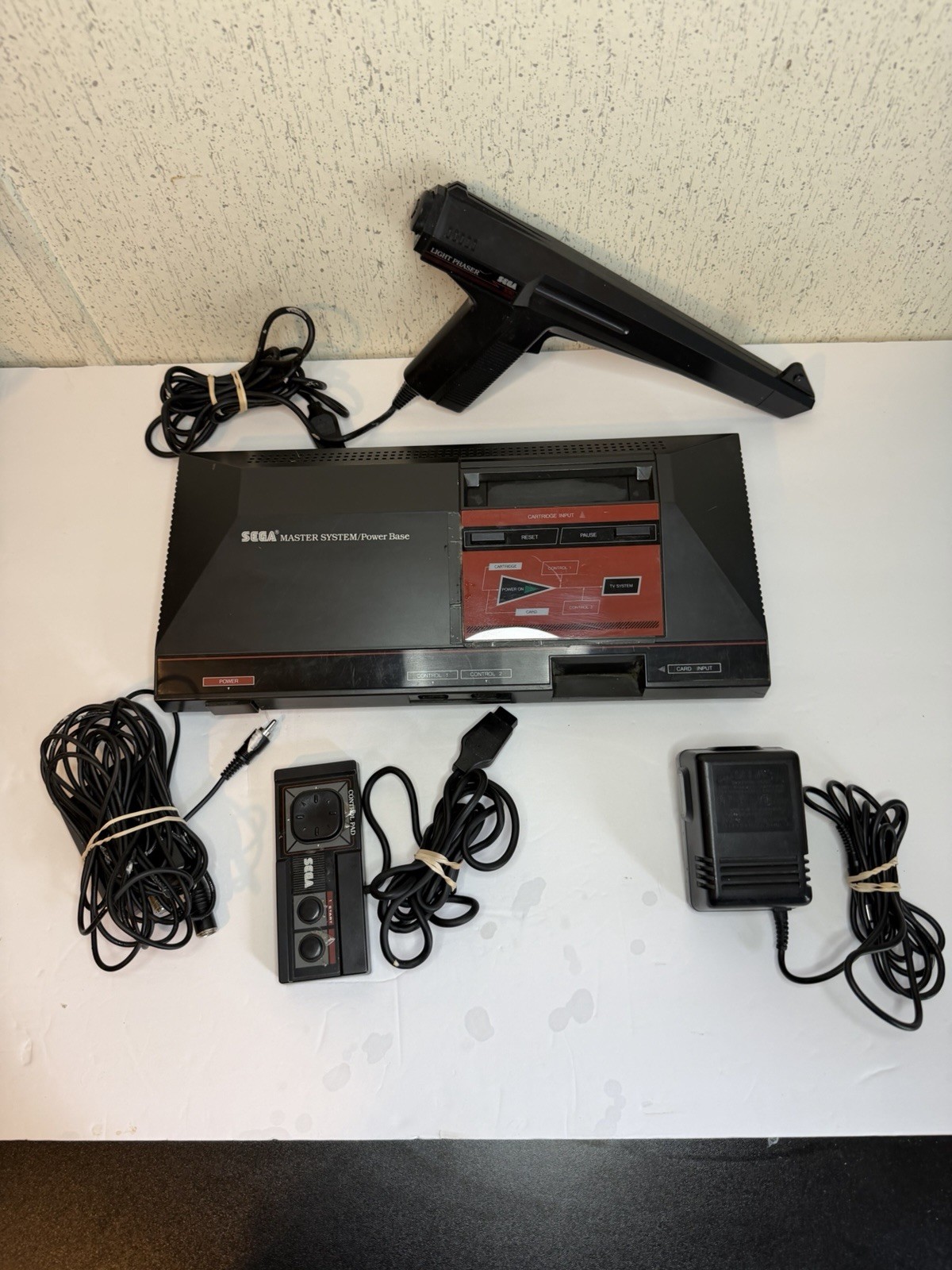 Sega Master System Model 3010 -Black Console – Cleaned & Tested 1 Controller