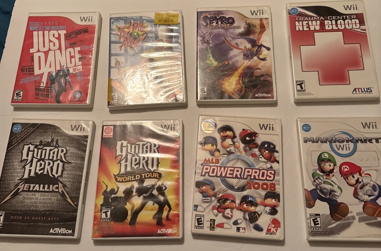 Lot 2 Nintendo Wii Consoles Controllers Nunchuks Guitar Games Mario Party + More
