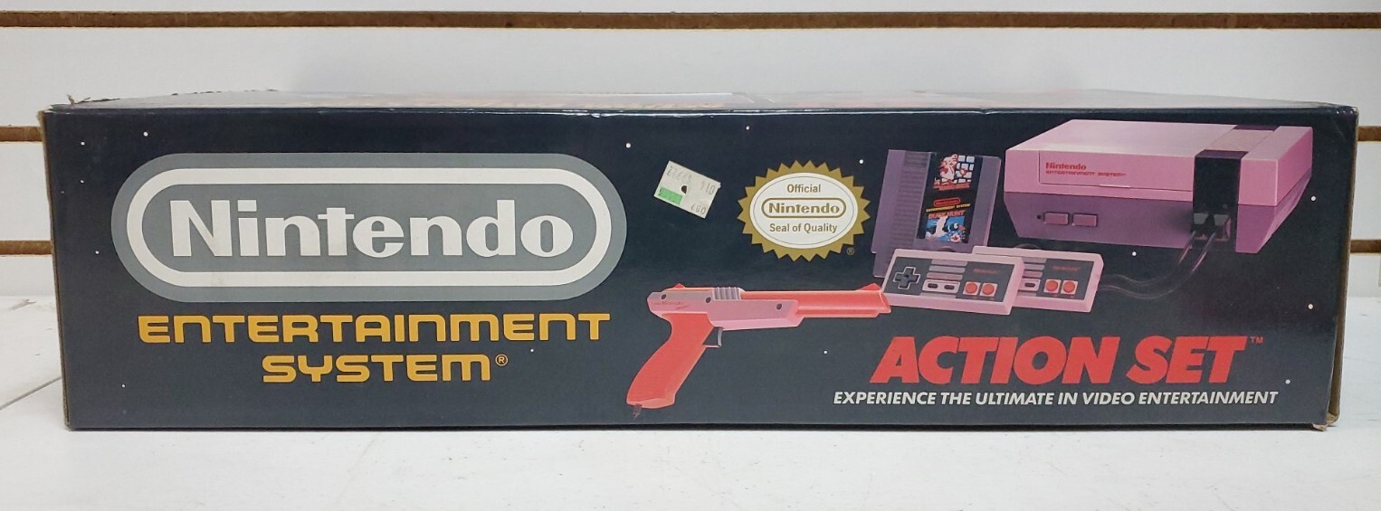 NES Action Set Complete w/Console Orange Zapper Duck Hunt Mario Bros & More READ