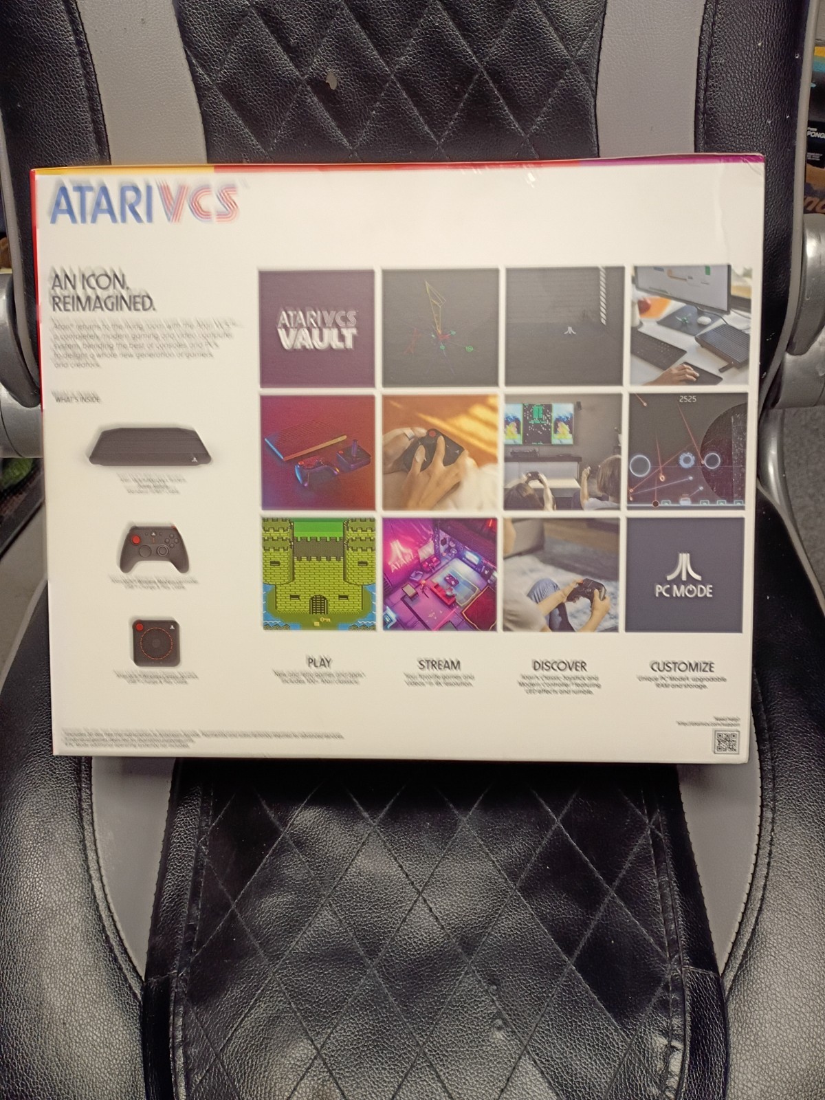 Atari VCS 800 Onyx Bundle Console 4K Wi-Fi Streaming with Controllers, Black
