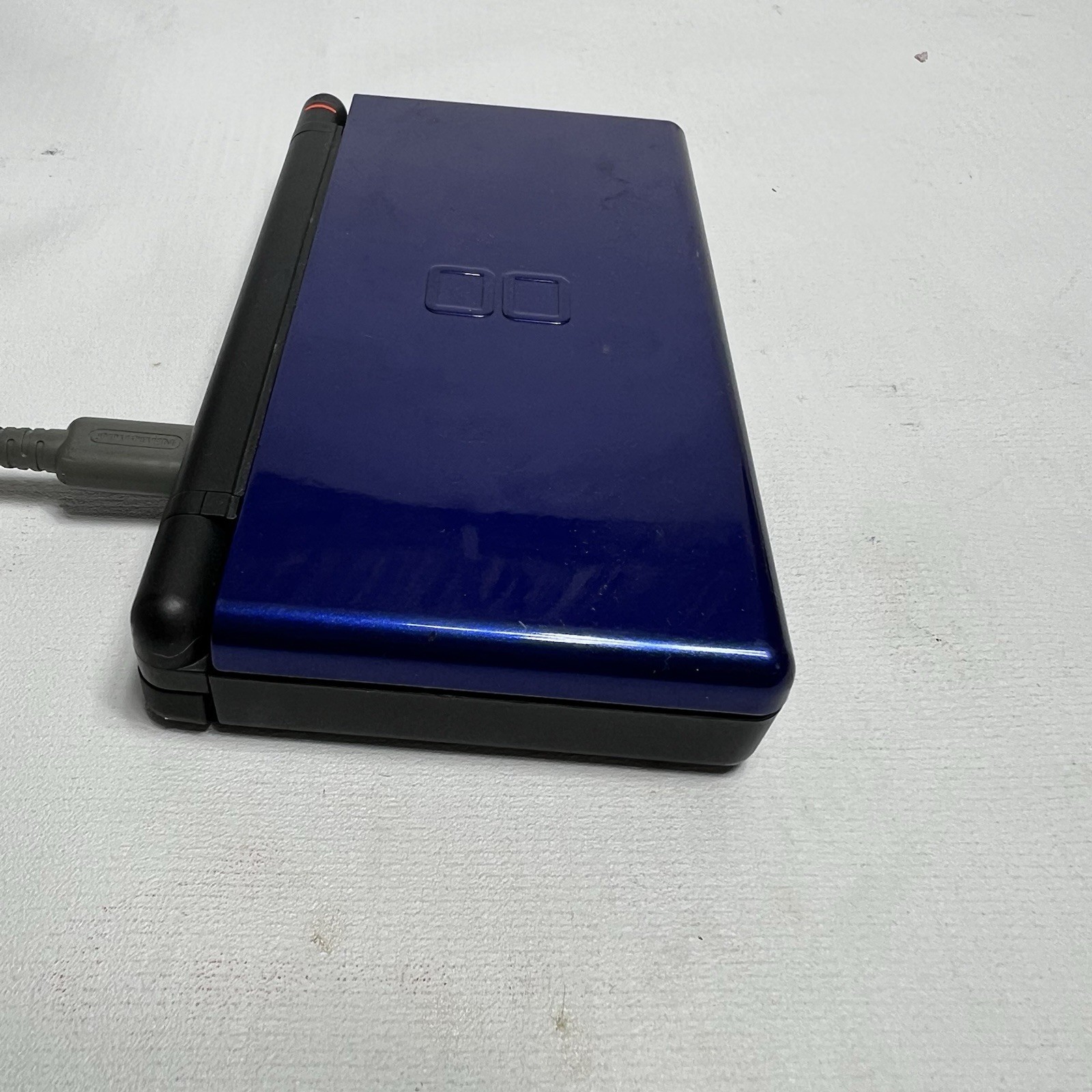 Nintendo DS Lite Blue USG-001 2006 OG Charger, Pen Included Small Crack On Hinge