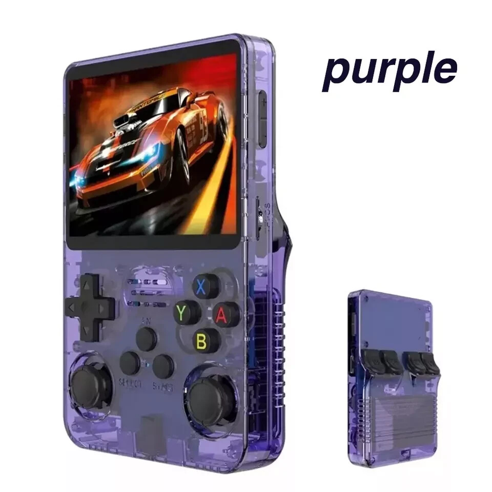 R36S Retro Handheld Video Game Console Linux System 3.5 Inch IPS Screen PURPLE