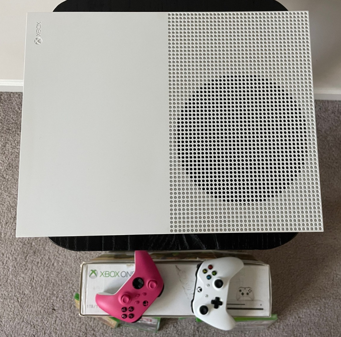 Microsoft XBox One S 1TB Console White-Includes 6 Games Bundle Package