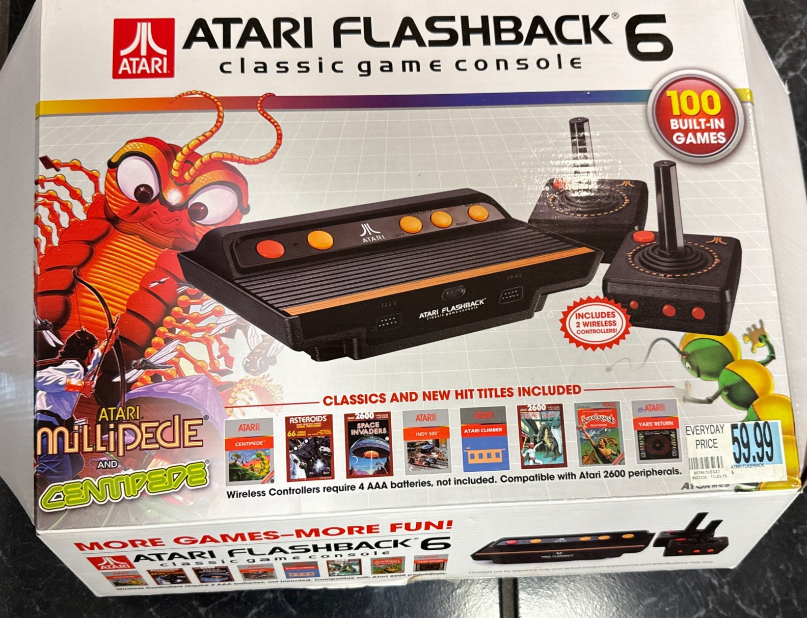 Atari Flashback 6 Classic Game Console Retro untested