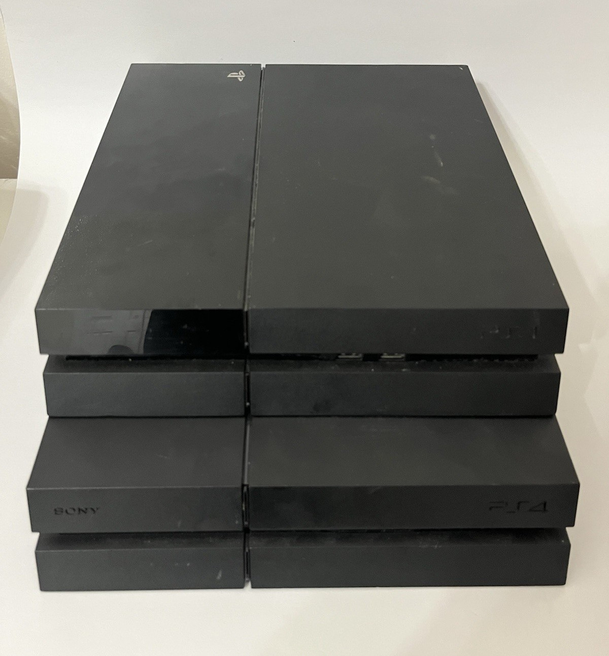 LOT OF 2 PS4 CUH-1001A CUH-1215A both power on and Display. Read description