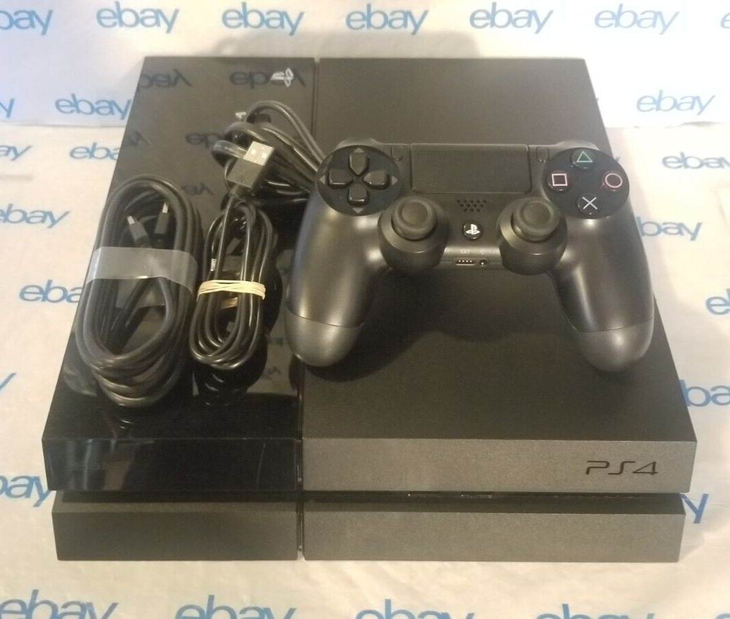 Sony Playstation 4 500GB Black Console PS4 W/ Controller & Cords Tested Working!
