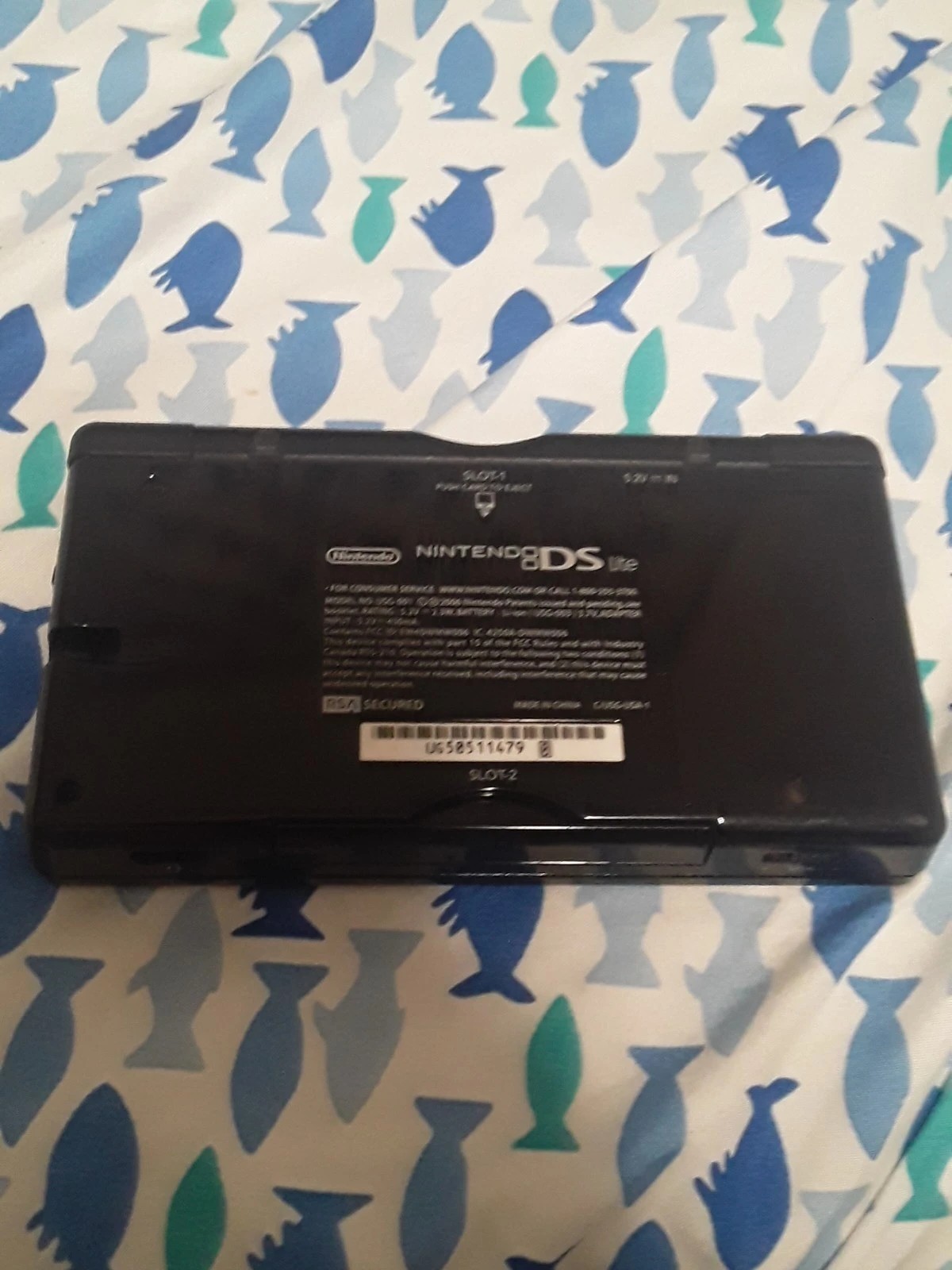 Nintendo DS Lite Game Console Only Black No Charger No Stylus