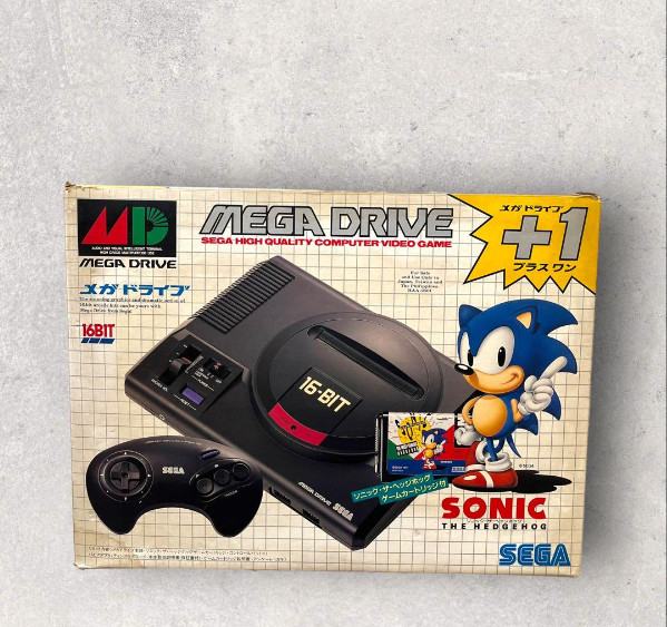 Mega Drive Plus One Sonic the Hedgehog Sega Console Boxed HAA-2510 Video Game