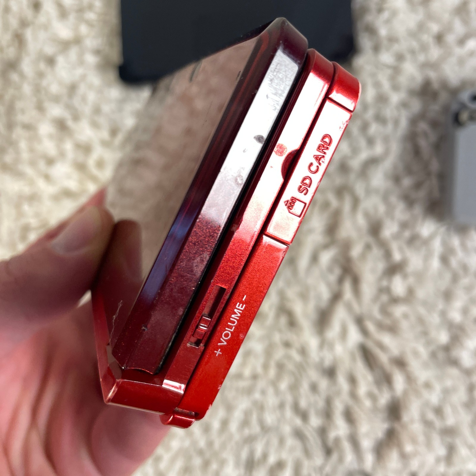 Nintendo 3DS Flame Red Handheld Console System CTR-001 READ