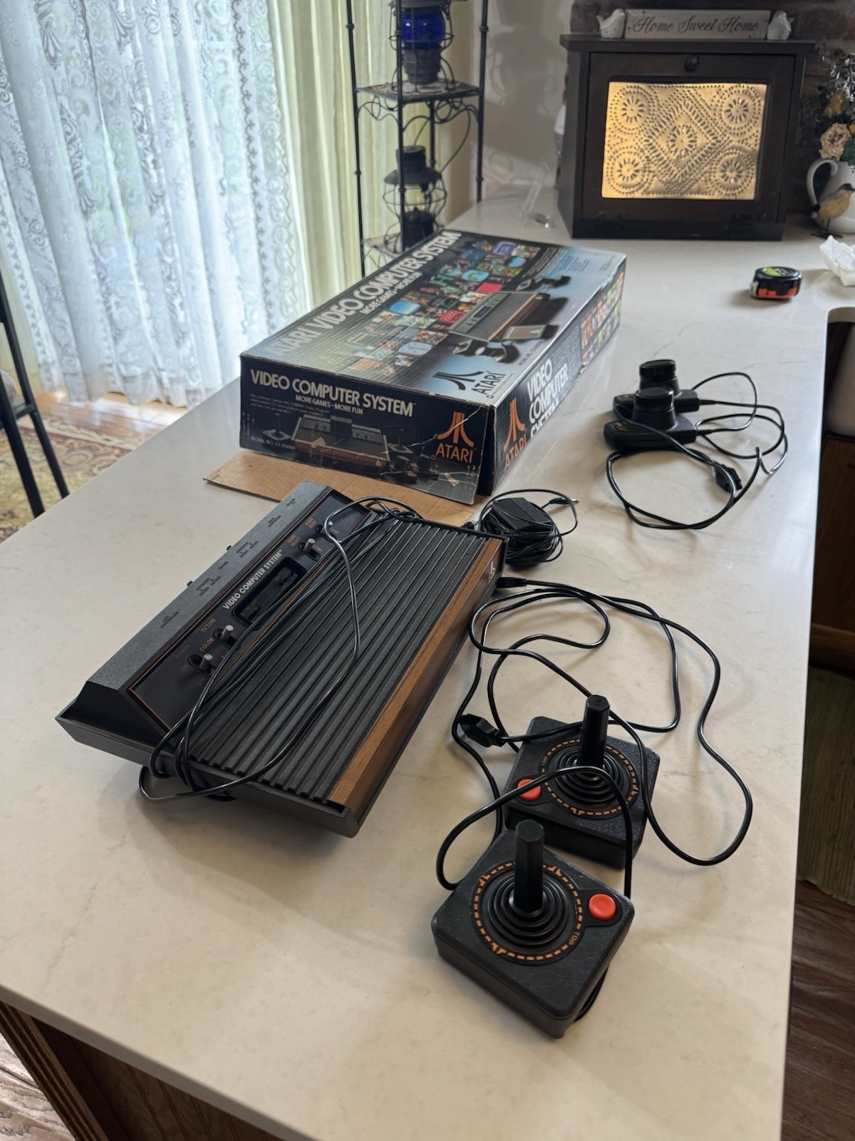 Atari 2600A System Bundle with Console, Power cord, Joysticks Paddles & Box Vtg