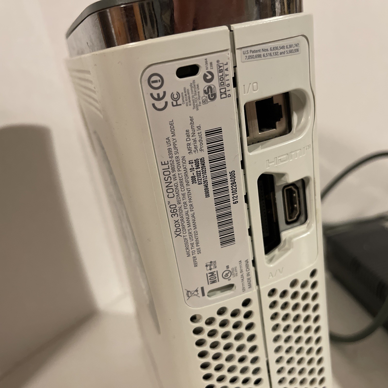 Official Microsoft Xbox 360 60GB Console only for parts or repair NOT working