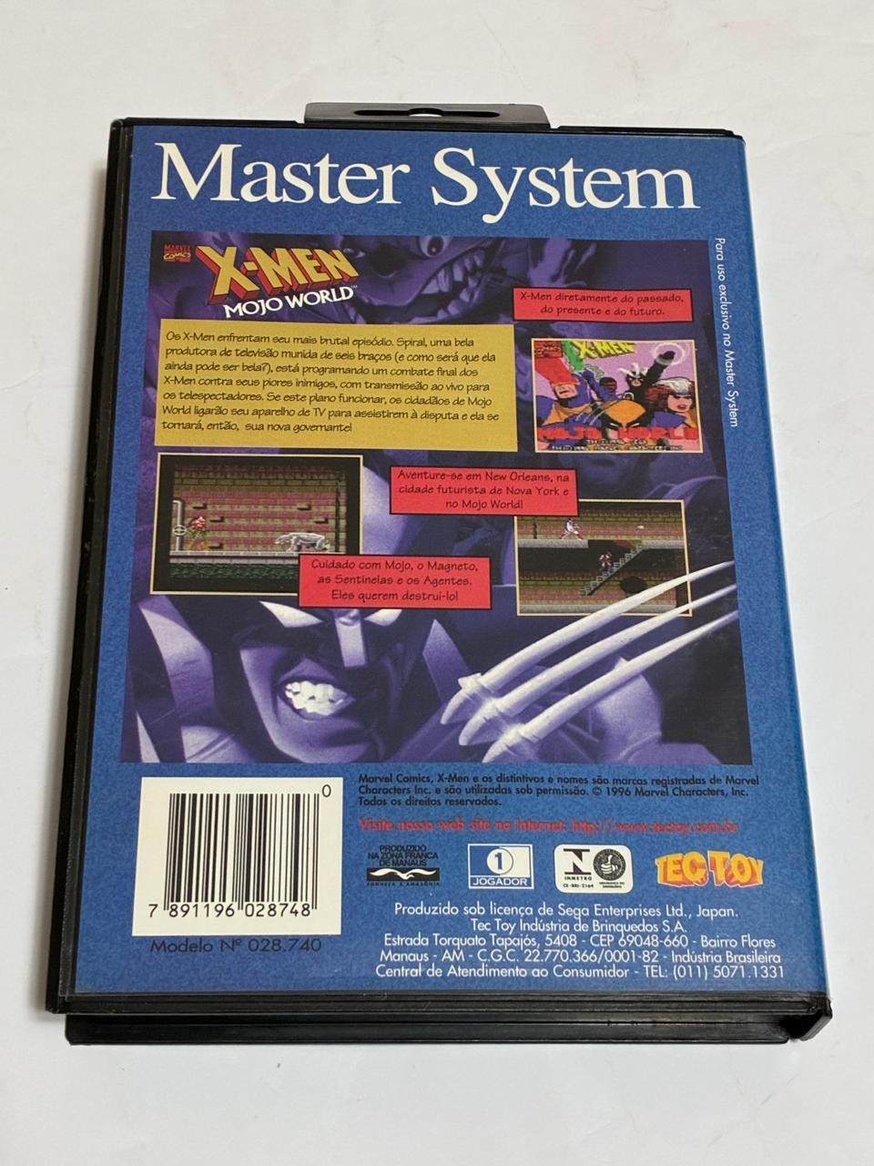 Sega Master System Tectoy : X Men Mojo World with box manual repro Exclusive gam
