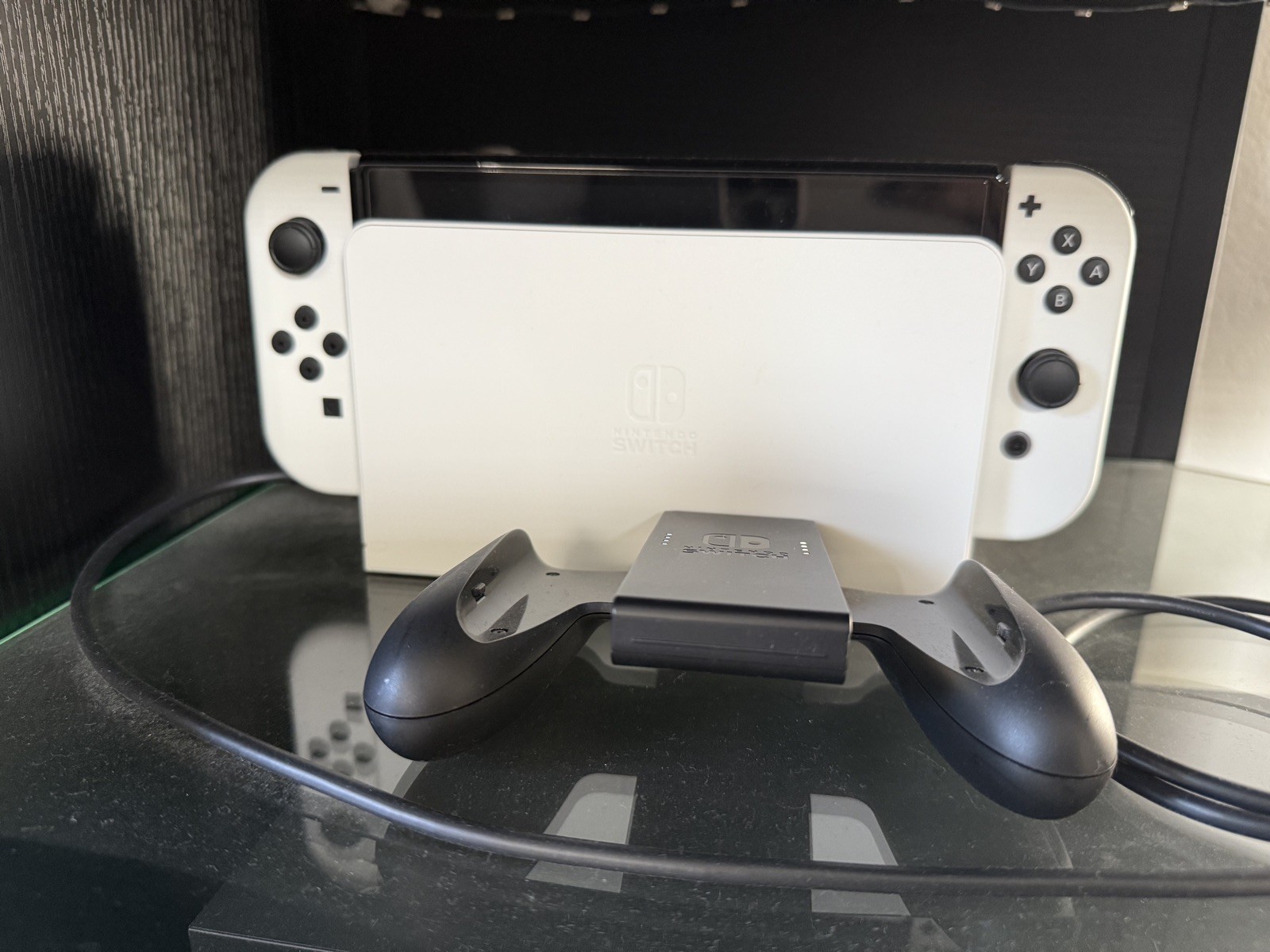 Nintendo Switch OLED 64GB White Joy-Con + Pro Controller + 128GB SD + Protector
