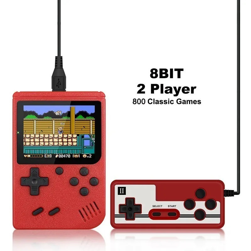 2.4 Inch Retro Handheld Game Console Built in 500 Games Portable Mini Player Kid