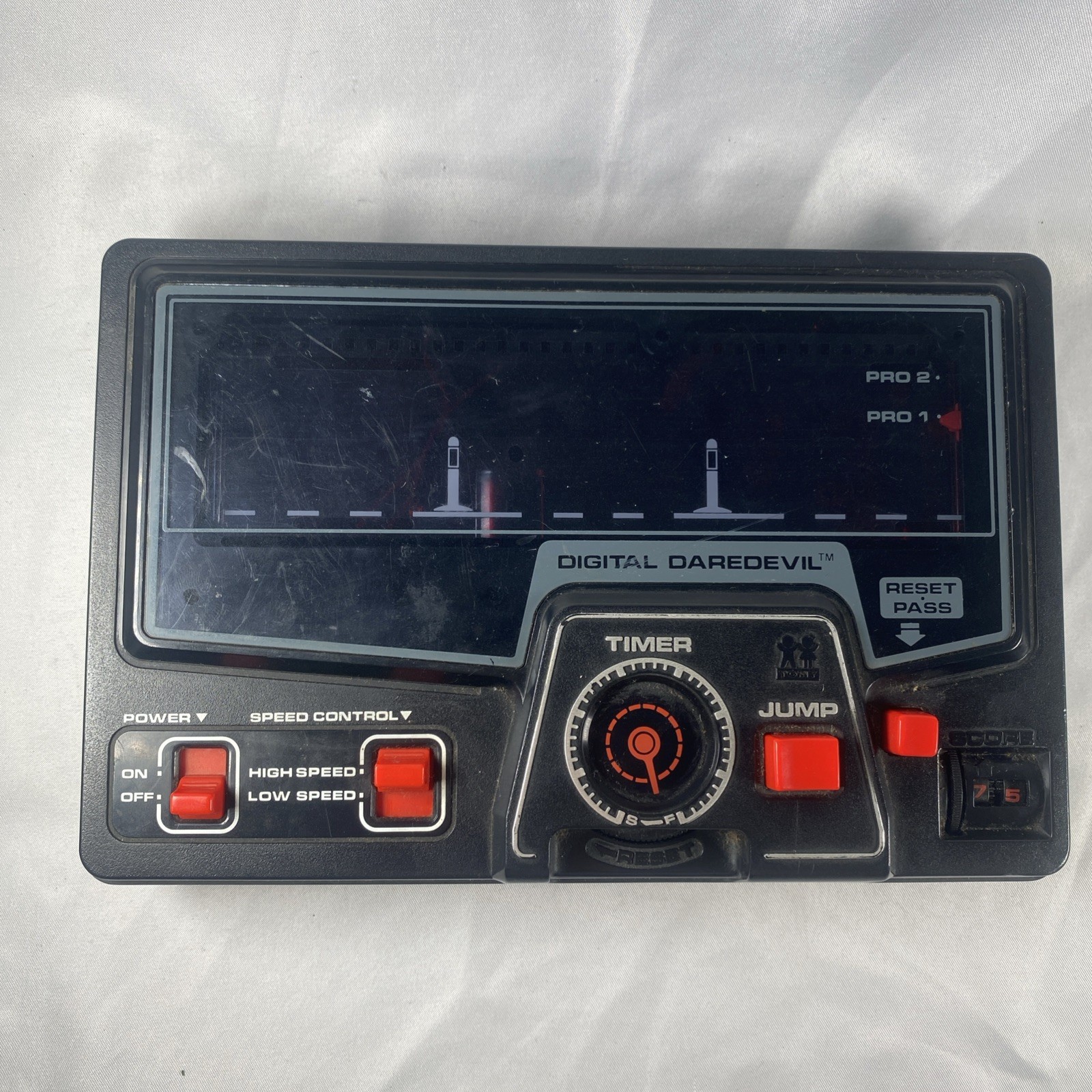 Vintage 1980 Tomy Digital Daredevil Handheld Video Game for Parts or Repair