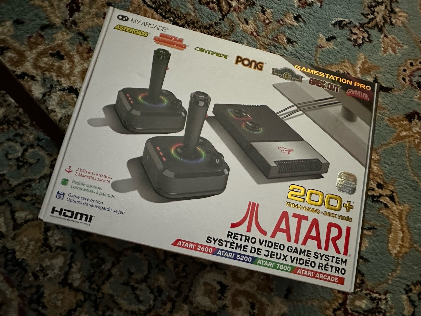 My Arcade Atari Game Station Pro Retro Console 200+ Games 2600/5200/7800 Wireles