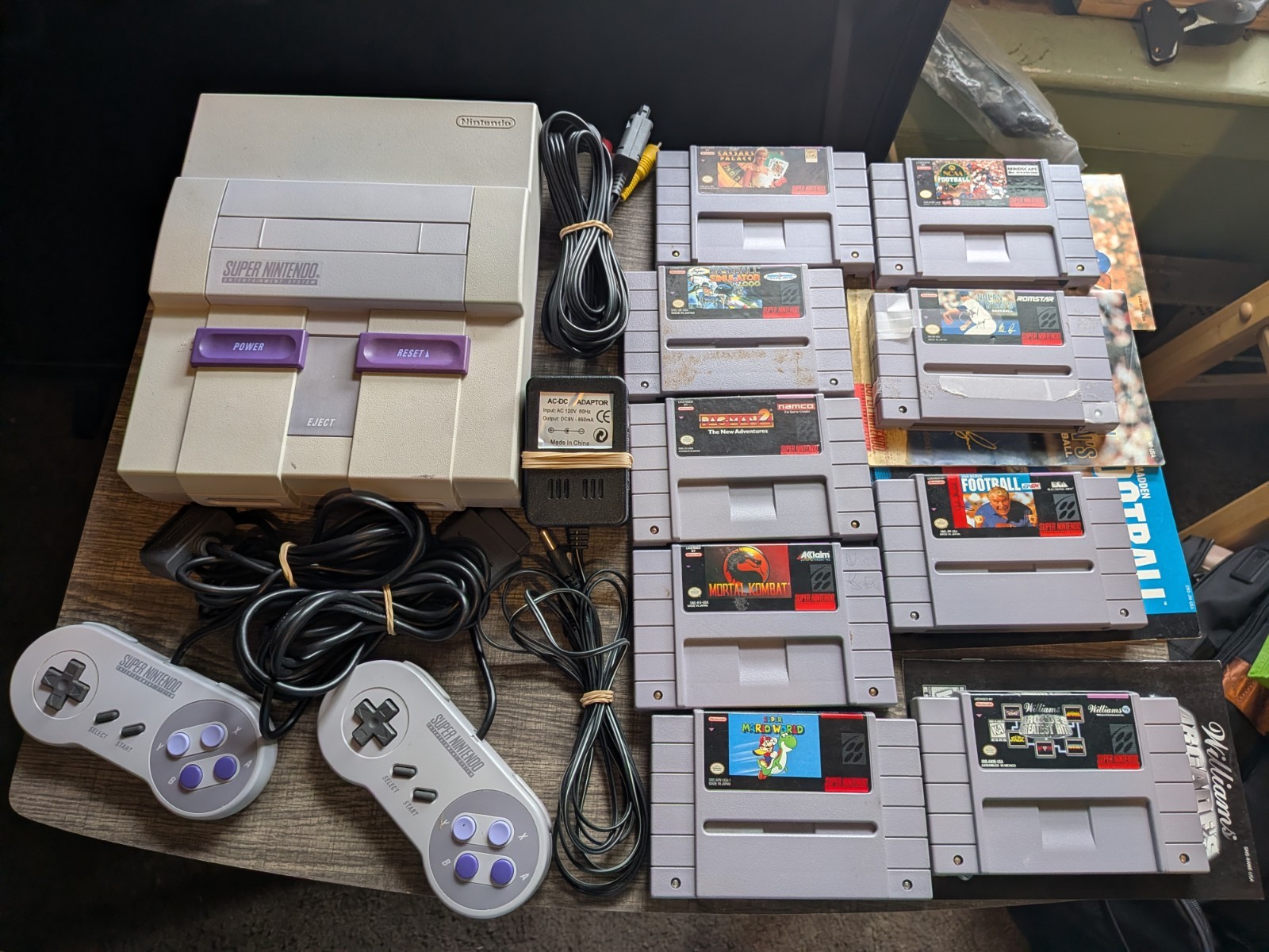 SNES Console SNS-001 Bundle OEM Controlller W/ Cables – Tested Read DESCRIPTION