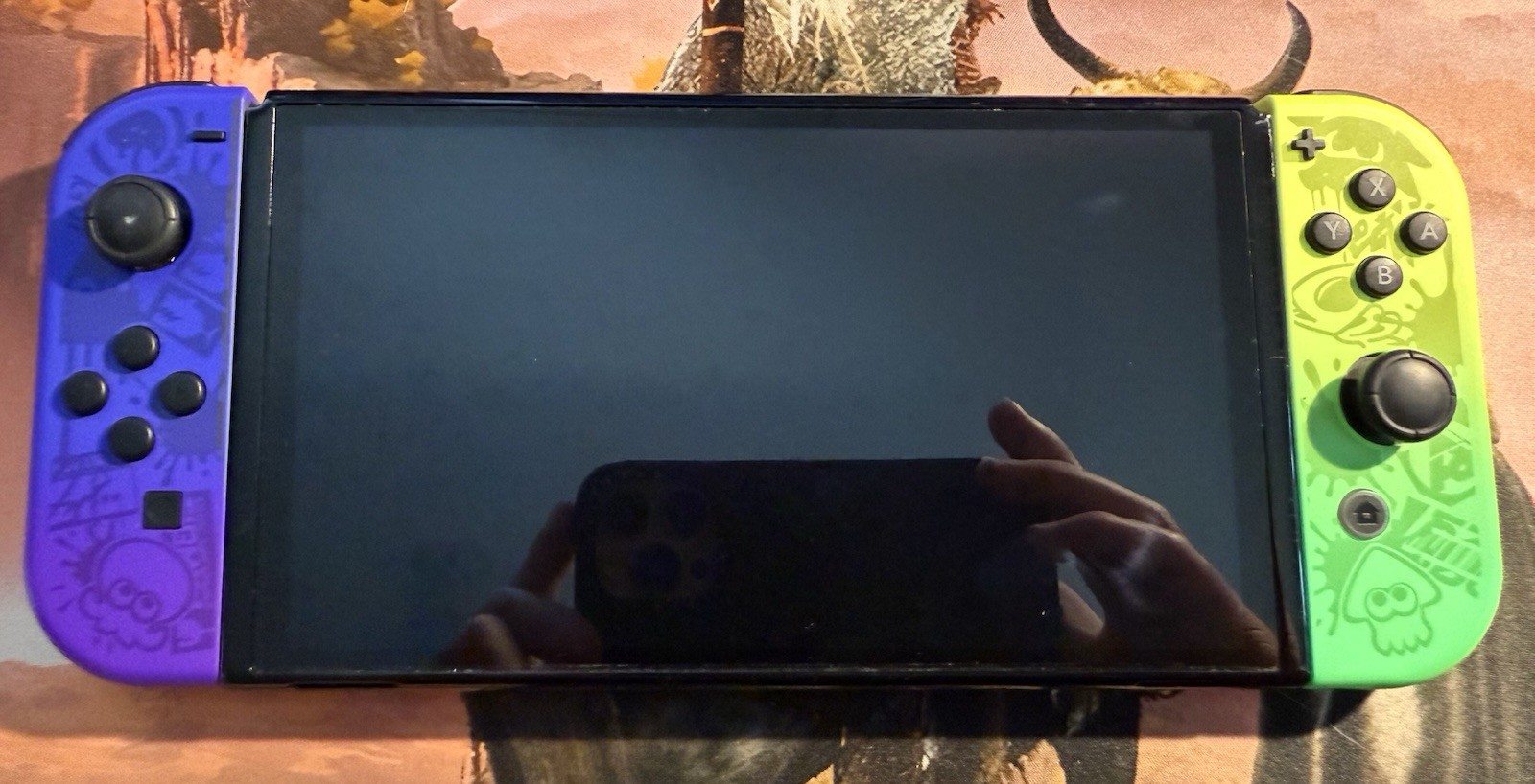 Nintendo Switch (OLED Model) HEG-001 Splatoon 3 Ed. Sub screen crack. Read Desc!