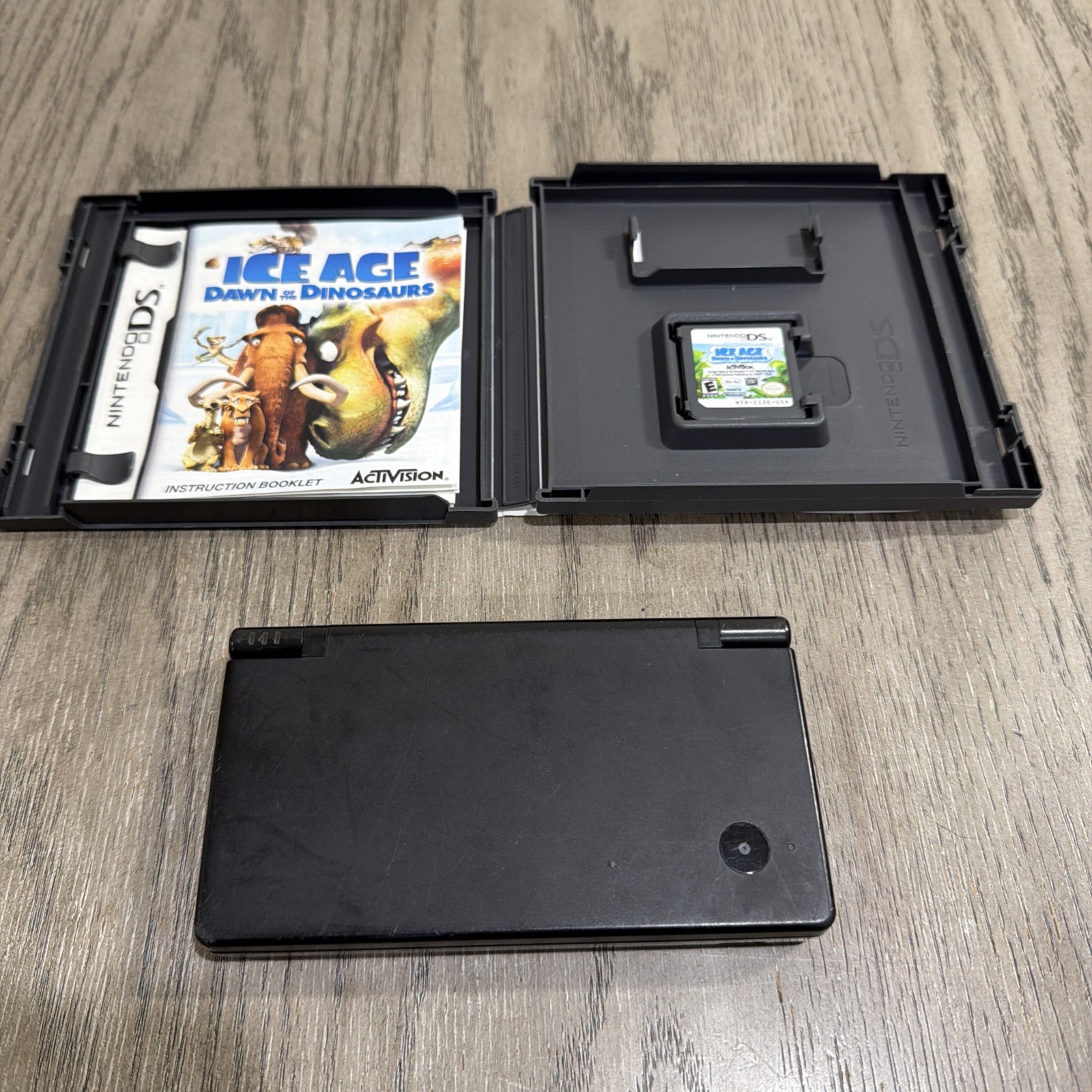 Nintendo DS Handheld System Black No Stylus And No Charger Bundle With Game
